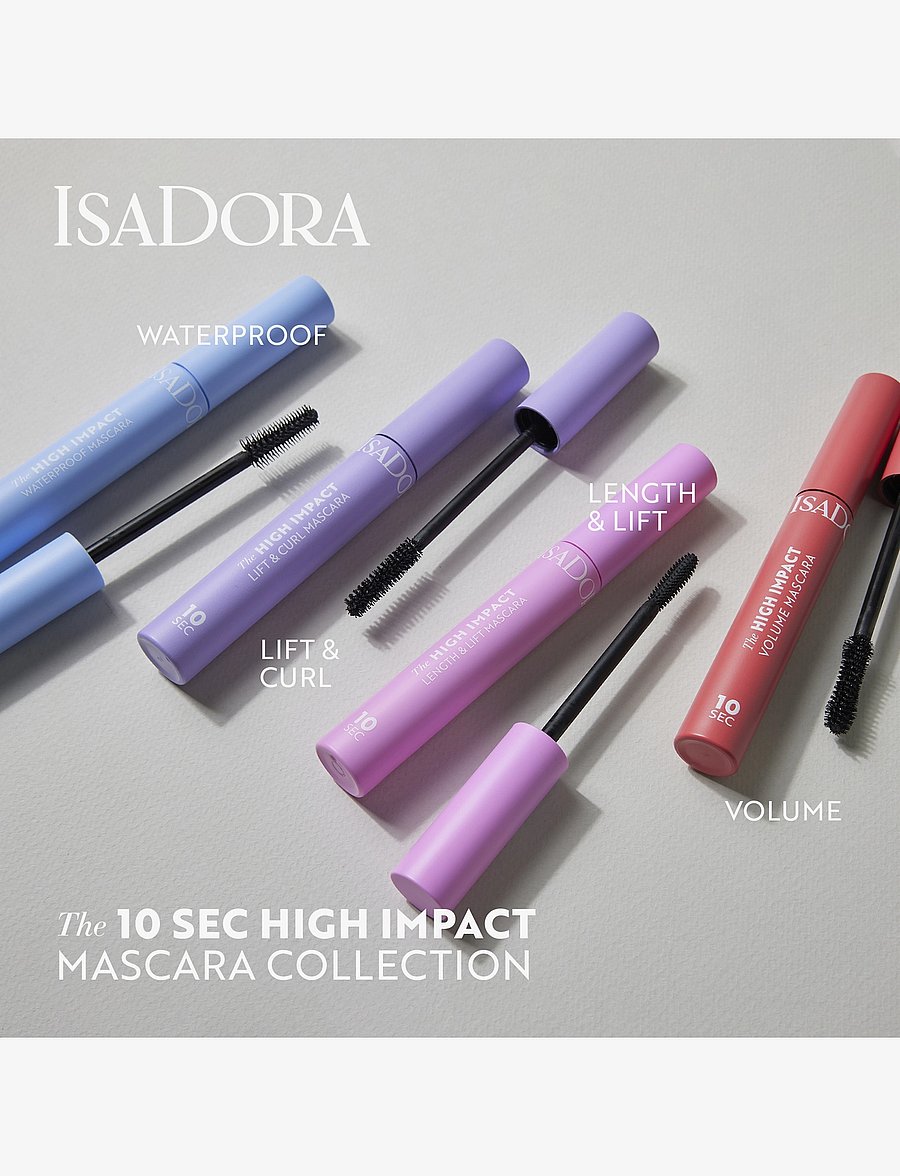 IsaDora - 10 Sec High Imp Waterproof Mascara 01 Black 9 ML - silmad ja kulmud - black - 5