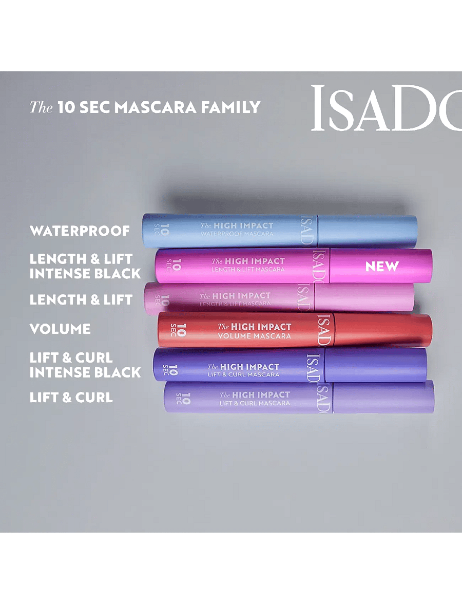 IsaDora - 10 sec High Imp Lift & Curl Mascara 02 Intense Black 9 ML - silmad ja kulmud - intense black - 4