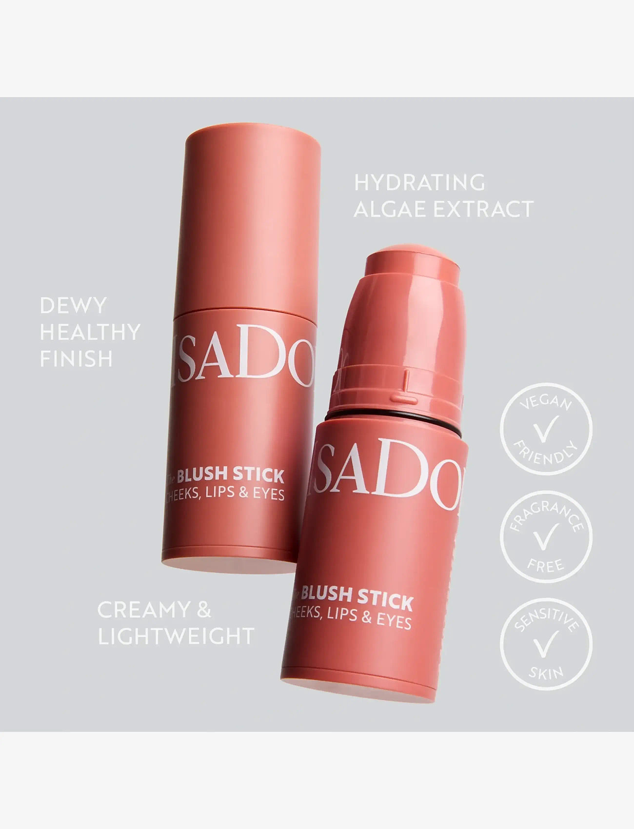 IsaDora - Blush Stick 44 Coral Rose 5,5 G - konfirmationstøj - coral rose - 4