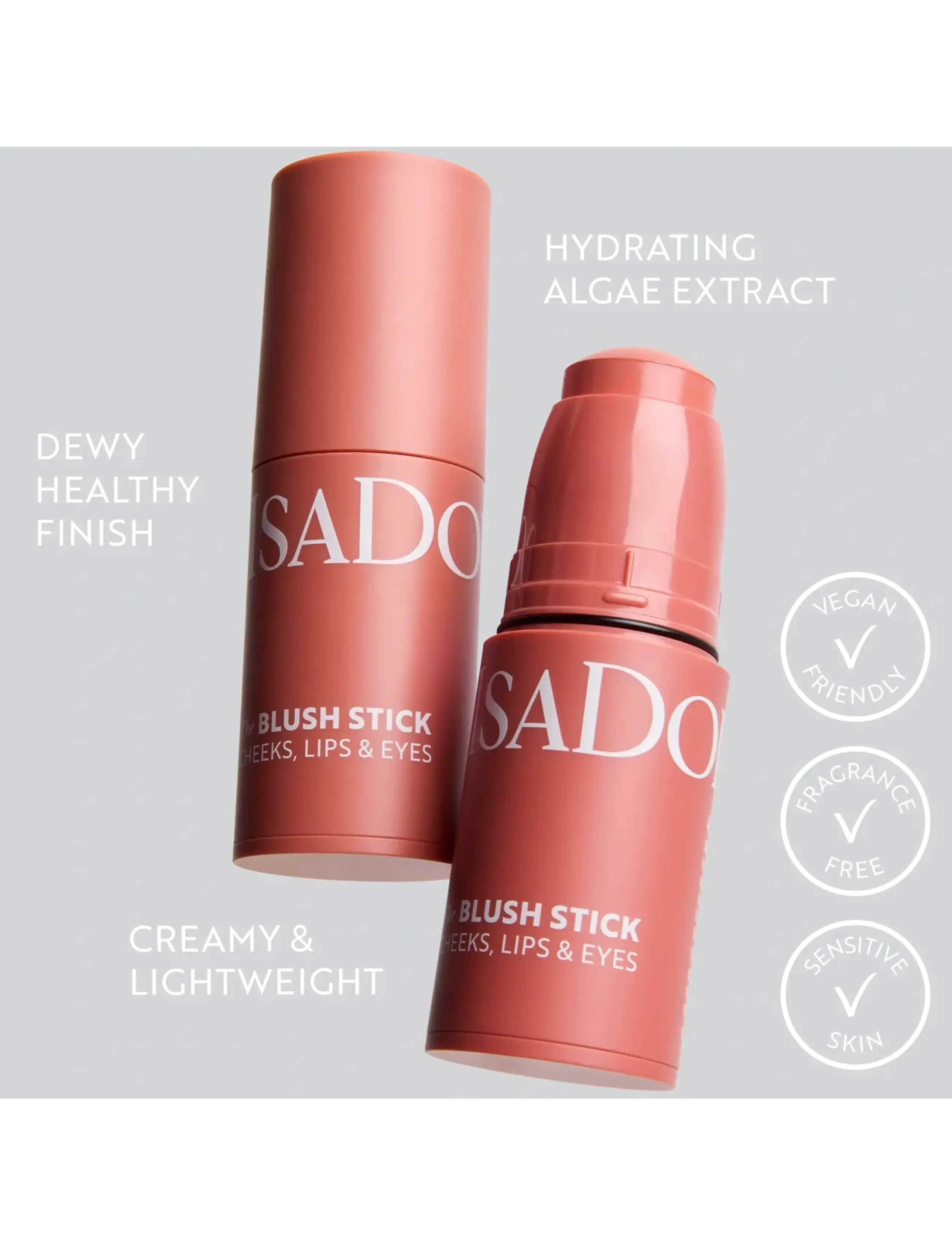 IsaDora - Blush Stick 44 Coral Rose 5,5 G - konfirmationstøj - coral rose - 5