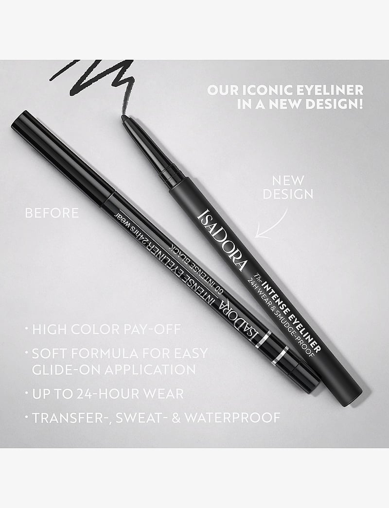IsaDora - The Intense Eyeliner 24H Wear & Smudgeproof 60 Intense Black - makeup - intense black - 5