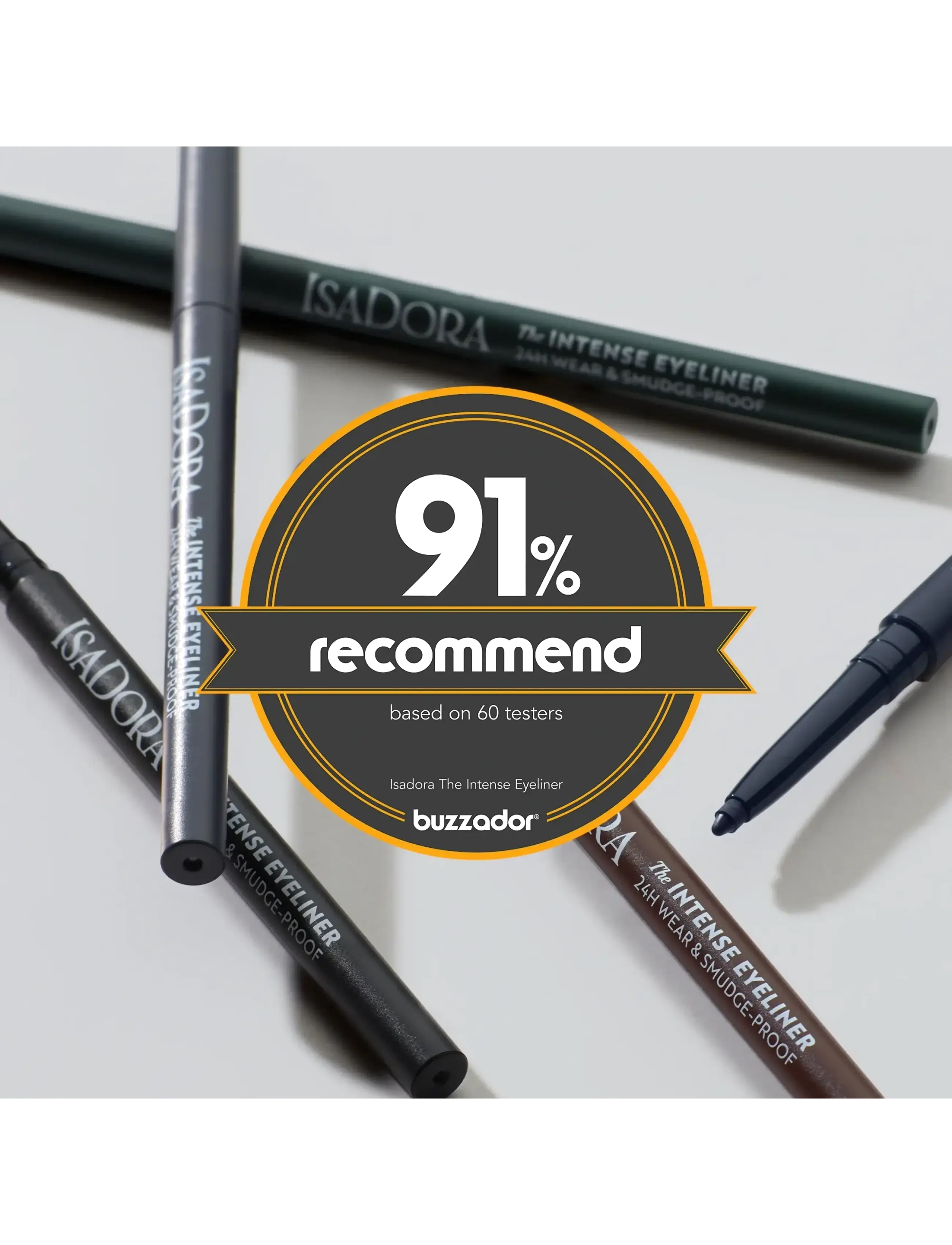 IsaDora - The Intense Eyeliner 24H Wear & Smudgeproof 61 Black Brown - konfirmationstøj - black brown - 3