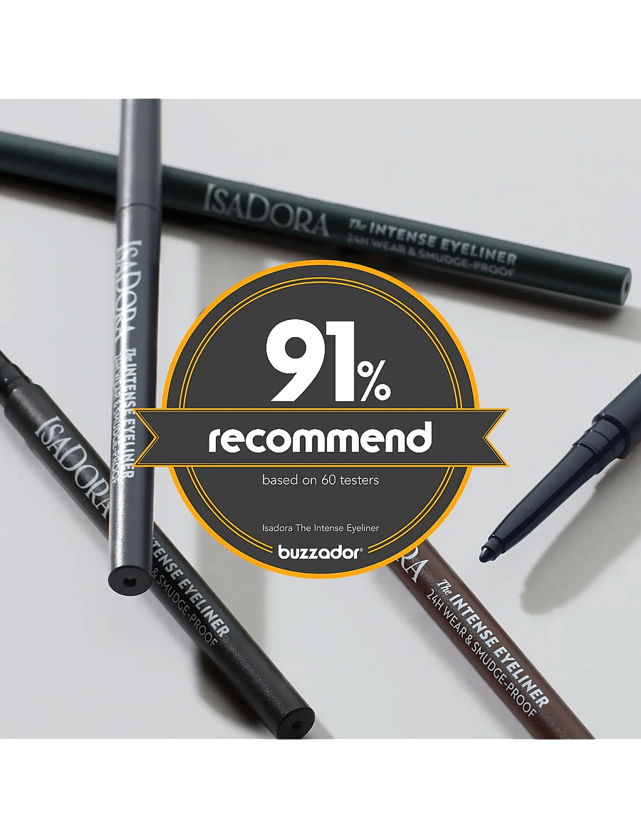 IsaDora - The Intense Eyeliner 24H Wear & Smudgeproof 61 Black Brown - makeup - black brown - 3