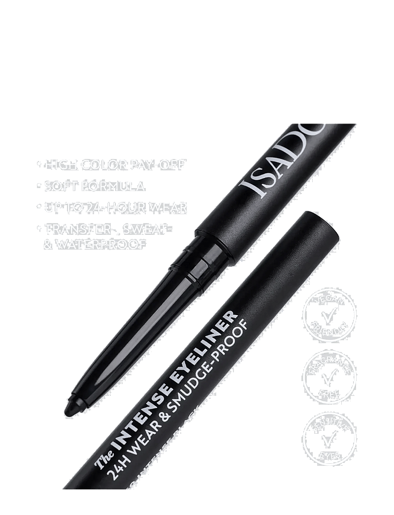 IsaDora - The Intense Eyeliner 24H Wear & Smudgeproof 61 Black Brown - makeup - black brown - 5