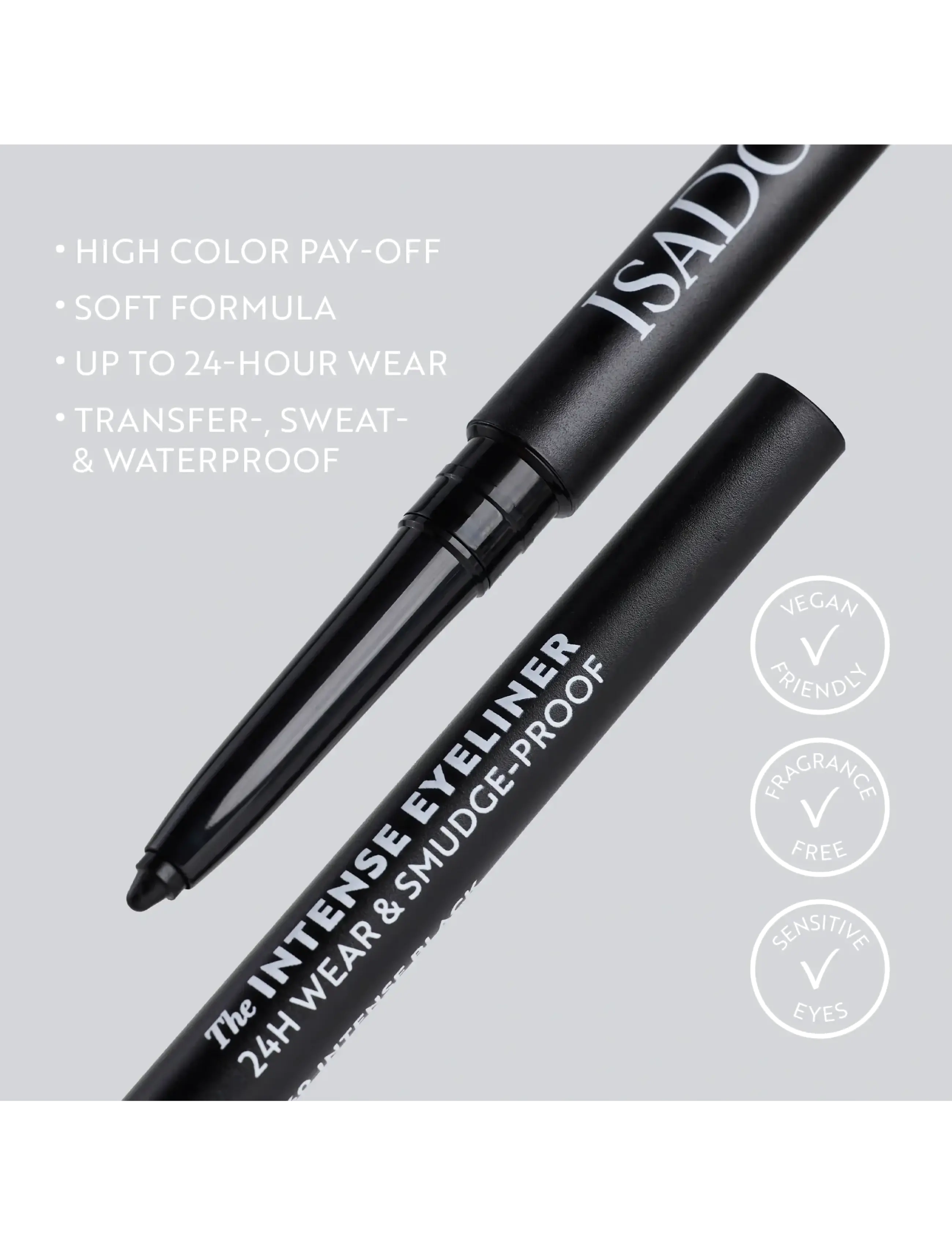 IsaDora - The Intense Eyeliner 24H Wear & Smudgeproof 61 Black Brown - konfirmationstøj - black brown - 4