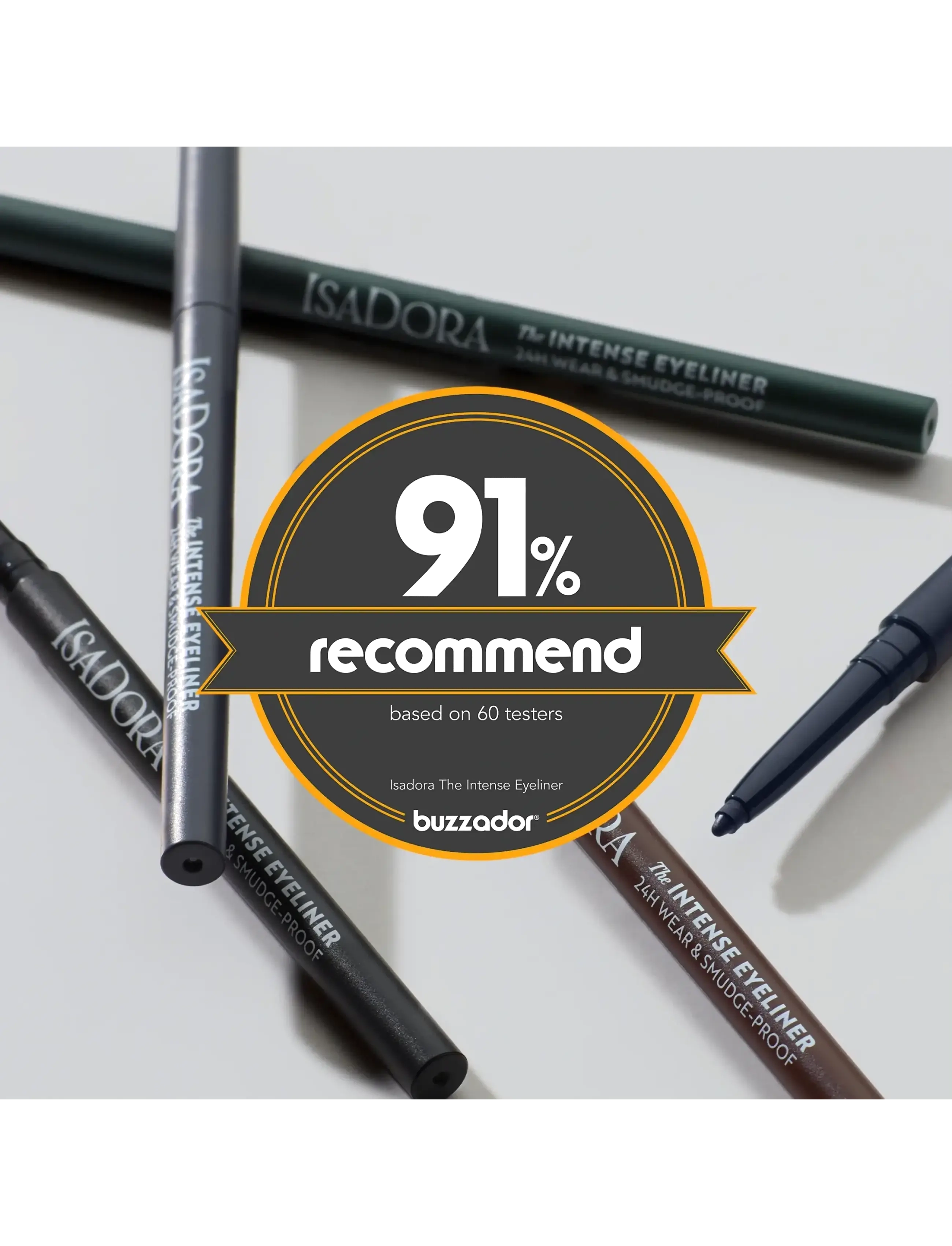 IsaDora - The Intense Eyeliner 24H Wear & Smudgeproof 63 Steel Gray - konfirmationstøj - steel gray - 5