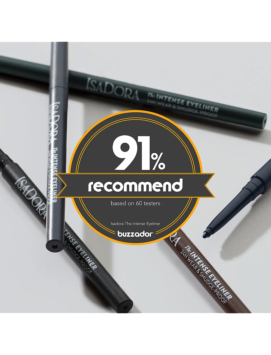 IsaDora - The Intense Eyeliner 24H Wear & Smudgeproof 63 Steel Gray - makeup - steel gray - 5