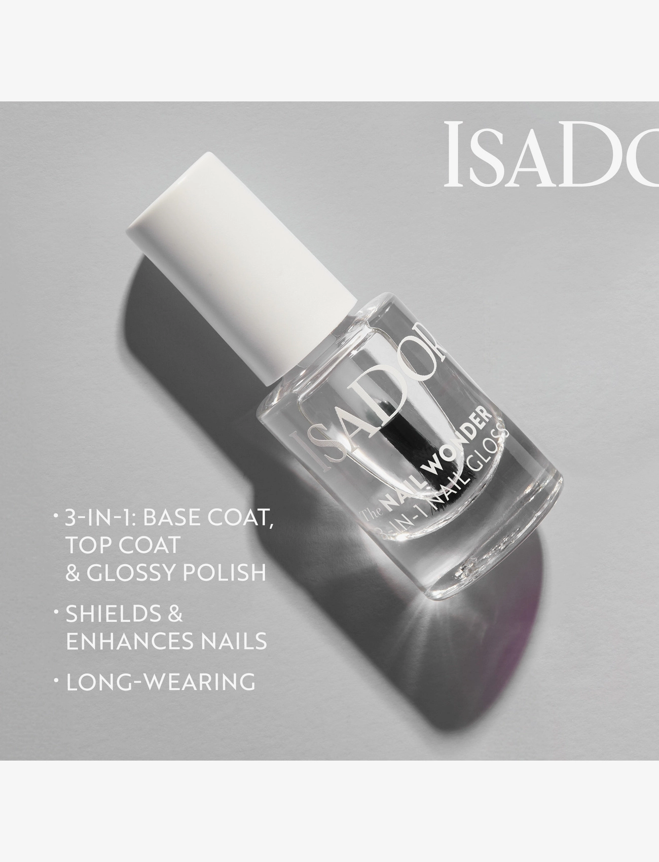 IsaDora - The Nail Wonder 3 in 1 Nail Polish 01 Clear 3in1 - konfirmationstøj - clear 3-in-1 - 1