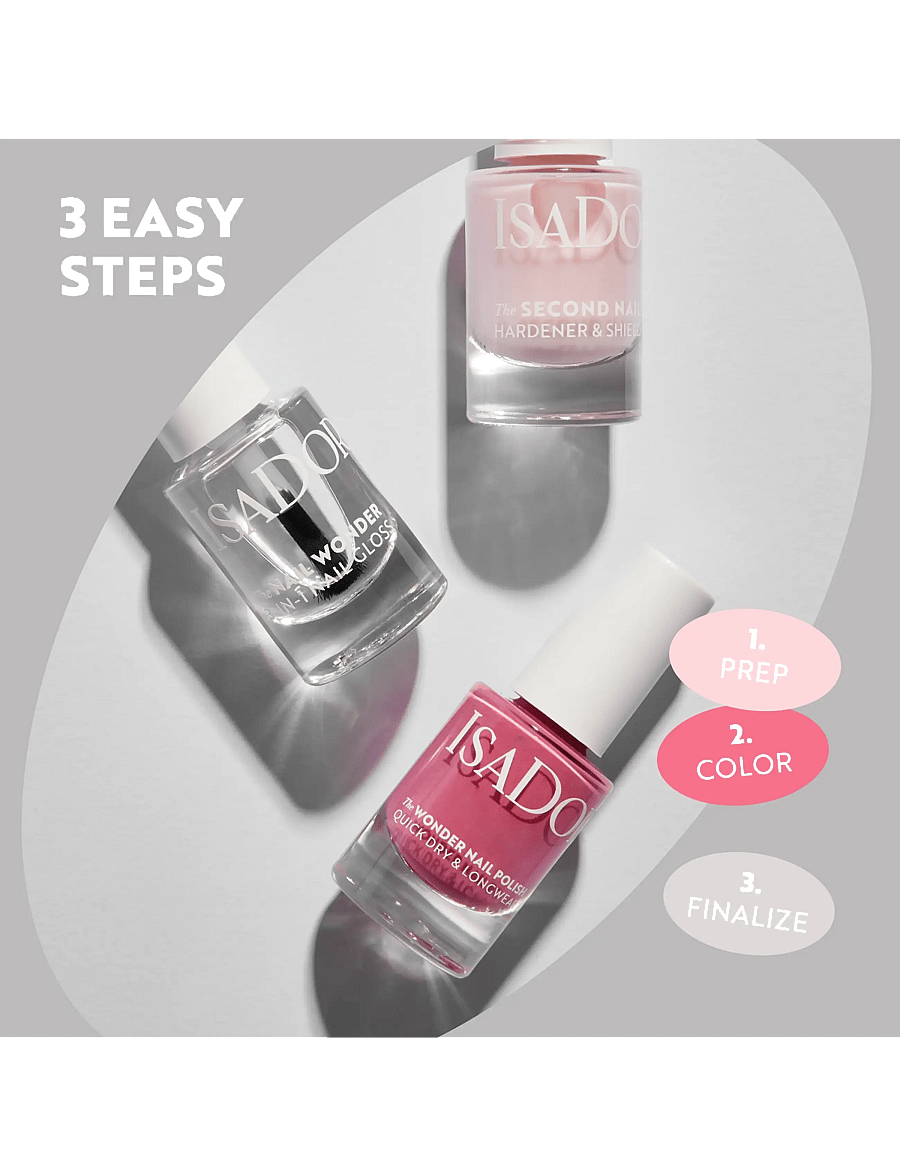 IsaDora - The Nail Wonder 3 in 1 Nail Polish 01 Clear 3in1 - makeup - clear 3-in-1 - 2