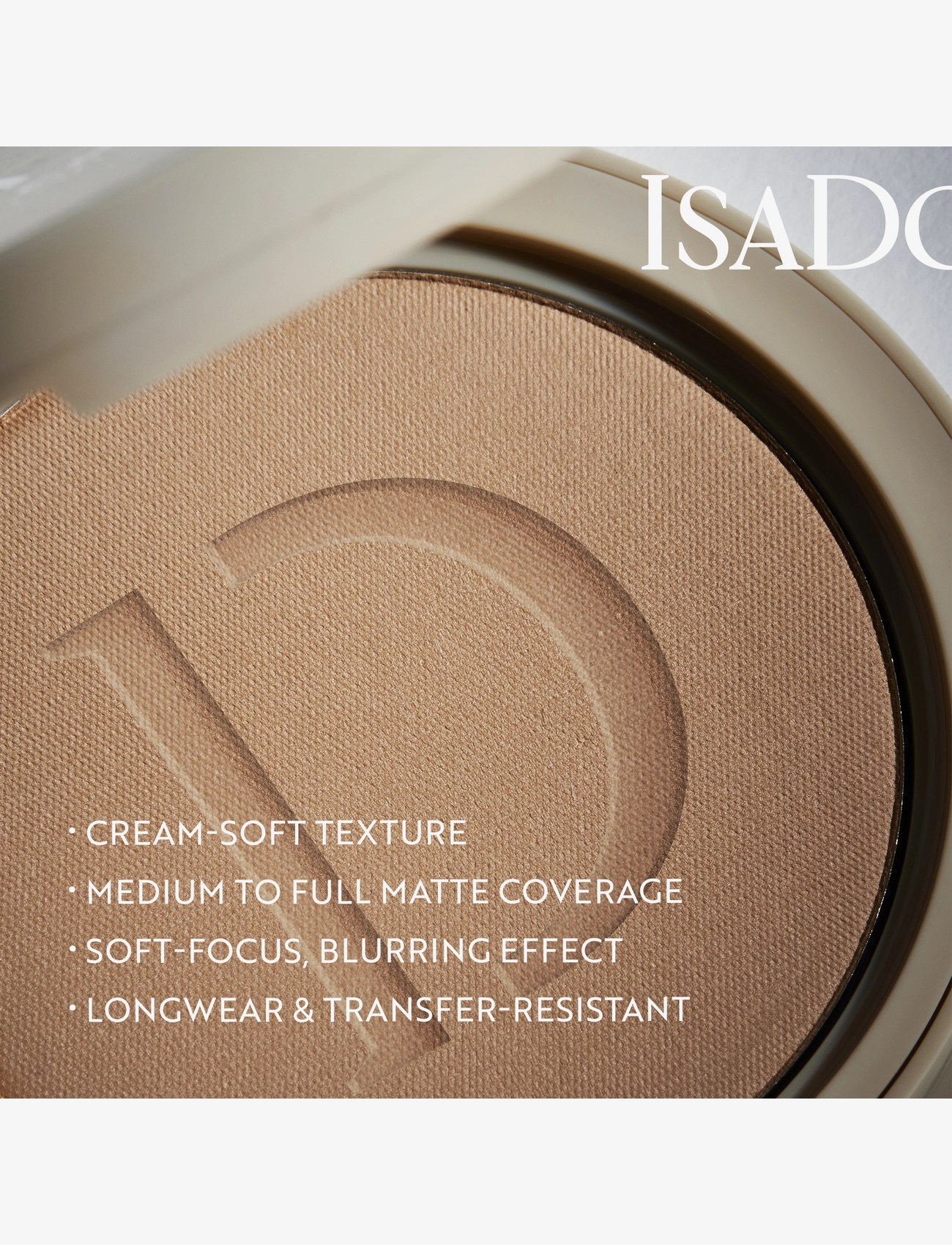IsaDora - The No Compromise Matte Longwear Powder 61 Cool Ivory - ferming - cool ivory - 3