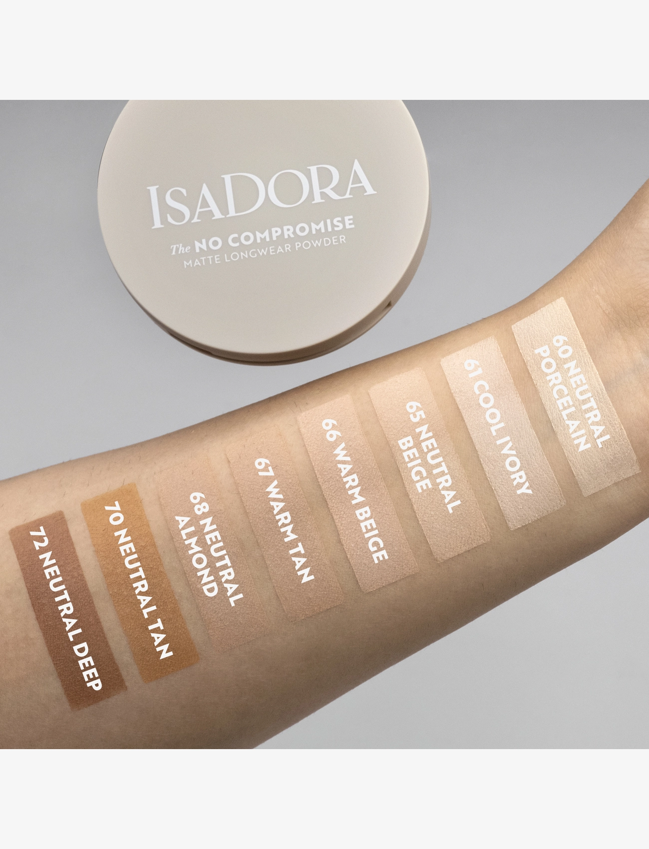 IsaDora - The No Compromise Matte Longwear Powder 72 Neutral Deep - konfirmationstøj - neutral deep - 5