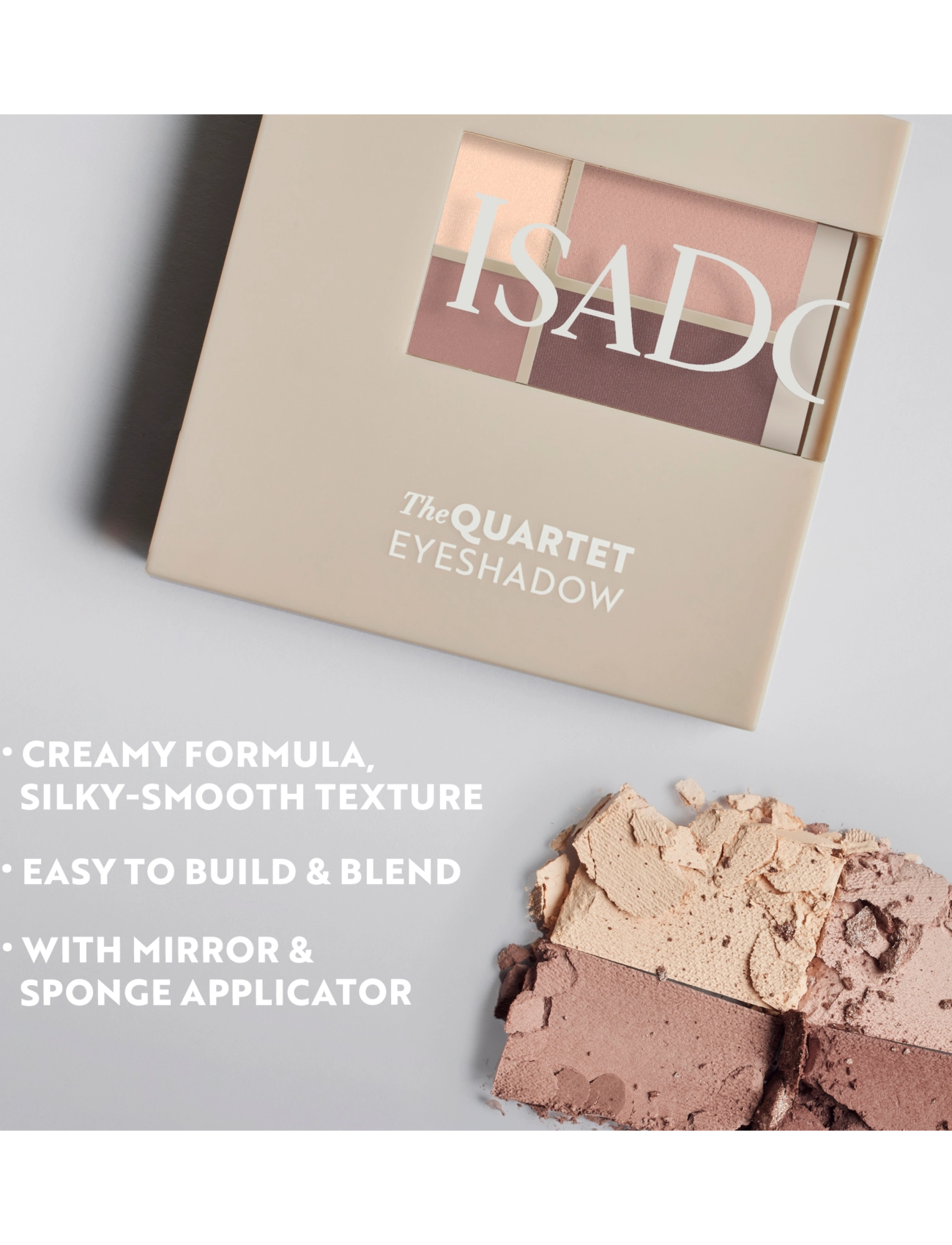 IsaDora - The Eyeshadow Quartet 01 Muddy Nudes - festtøj til outletpriser - muddy nudes - 3