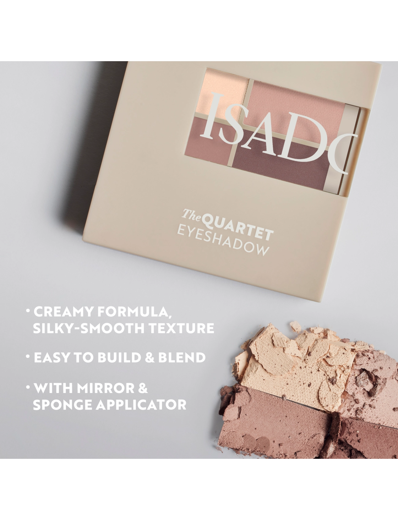 IsaDora - The Eyeshadow Quartet 12 Crystal Mauve - acīm un uzacīm - crystal mauve - 3