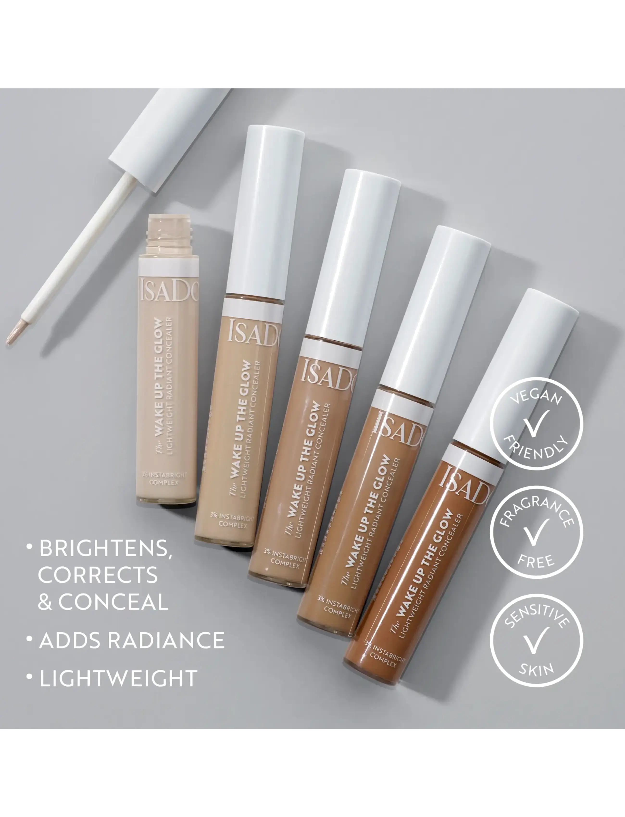 IsaDora - The Wake Up The Glow Lightweight Radiant Concealer 9N Neutral - ansigt - neutral - 3