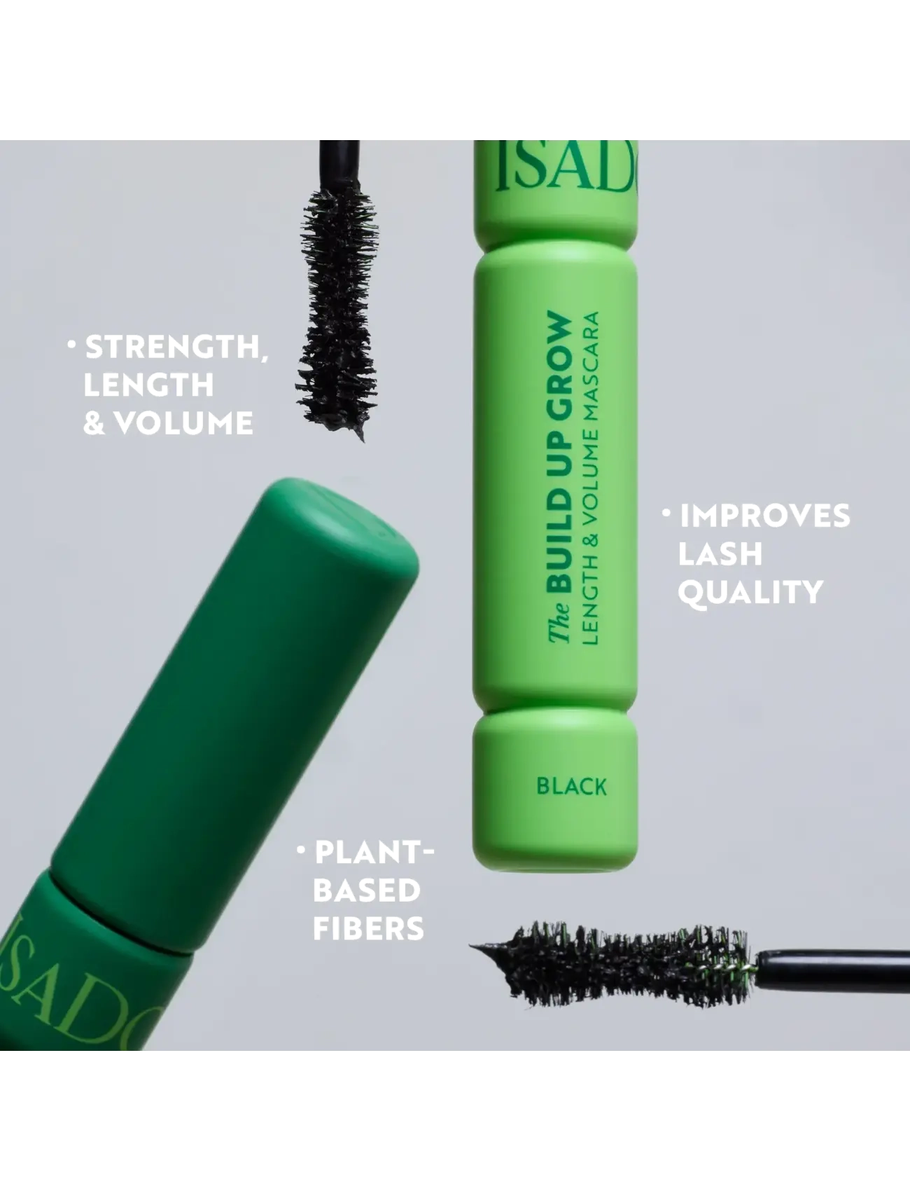 IsaDora - The Build Up Grow Length & Volume Mascara - akims ir antakiams - black - 4