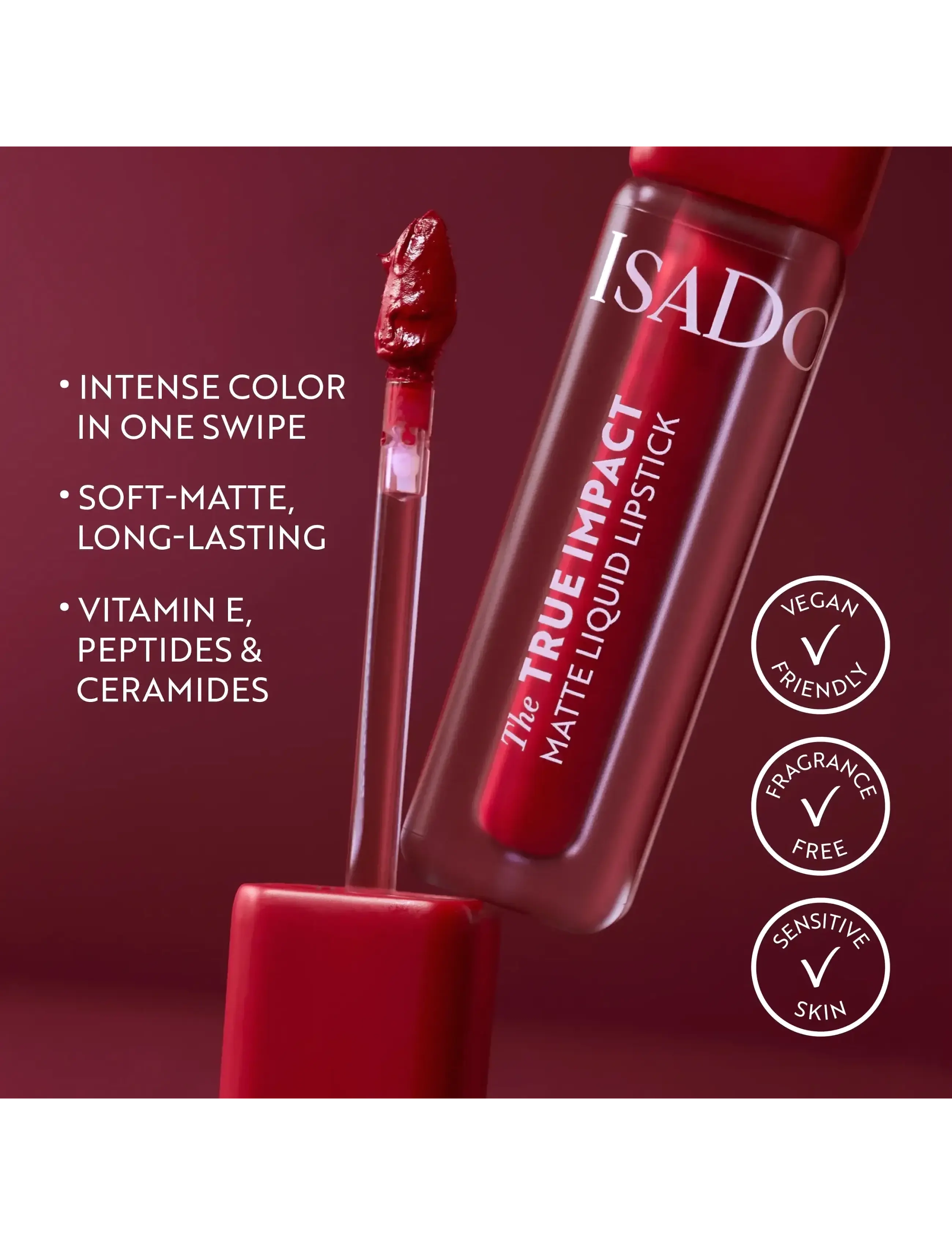 IsaDora - The True Impact Matte Liquid Lipstick - festtøj til outletpriser - confident - 4