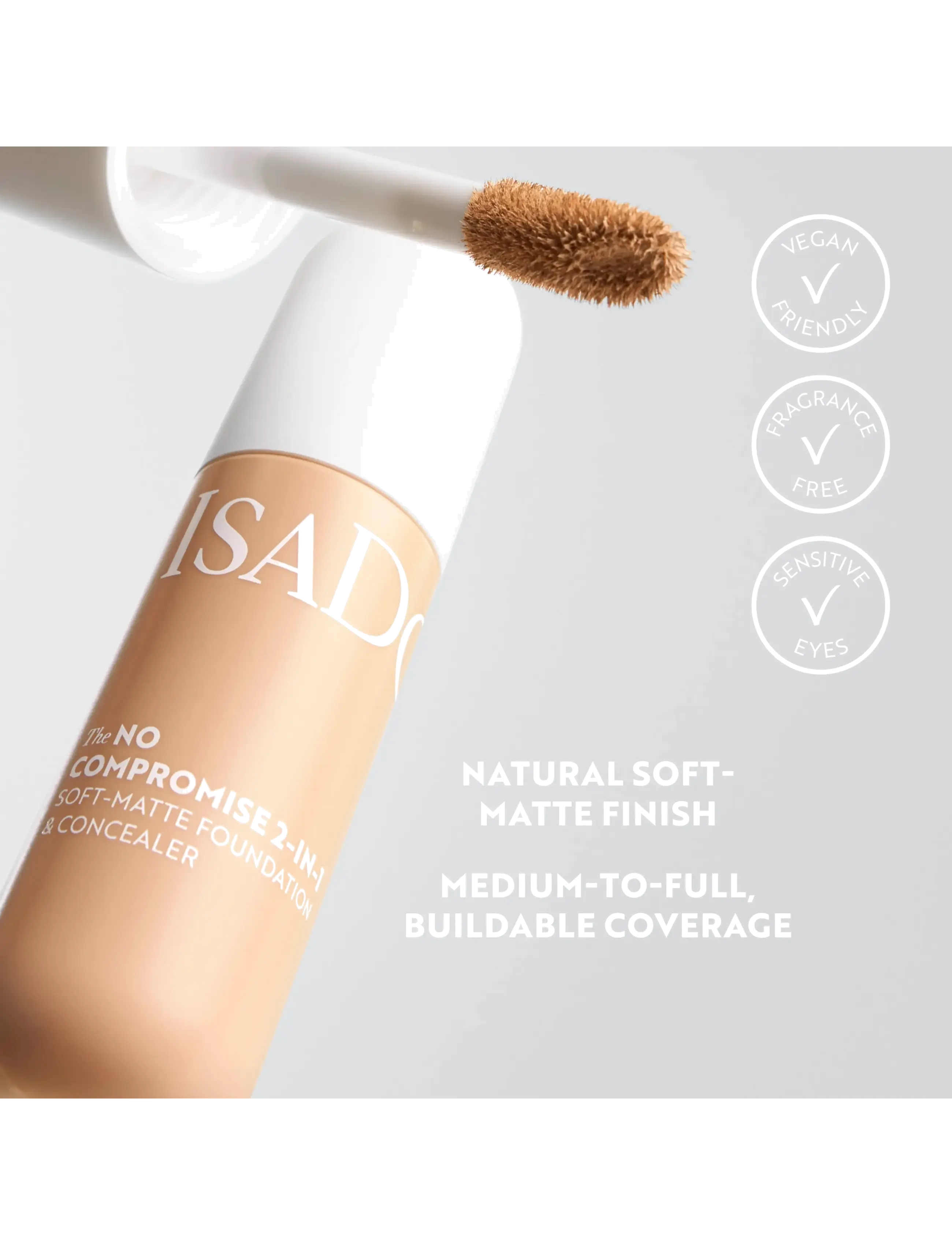 IsaDora - The No Compromise 2-in-1 Soft-Matte Foundation & Concealer 45N Neutral - neutral - 3