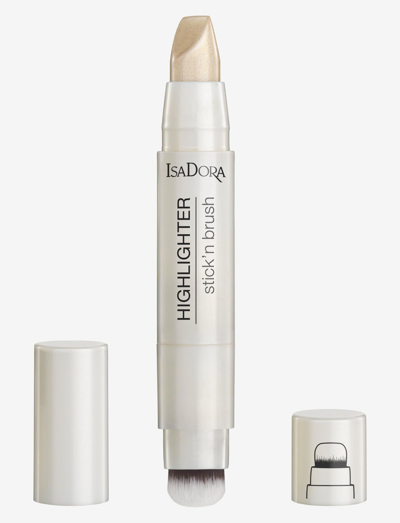 IsaDora - Highlighter Stick'n Brush - highlighters - sparkling beige - 0