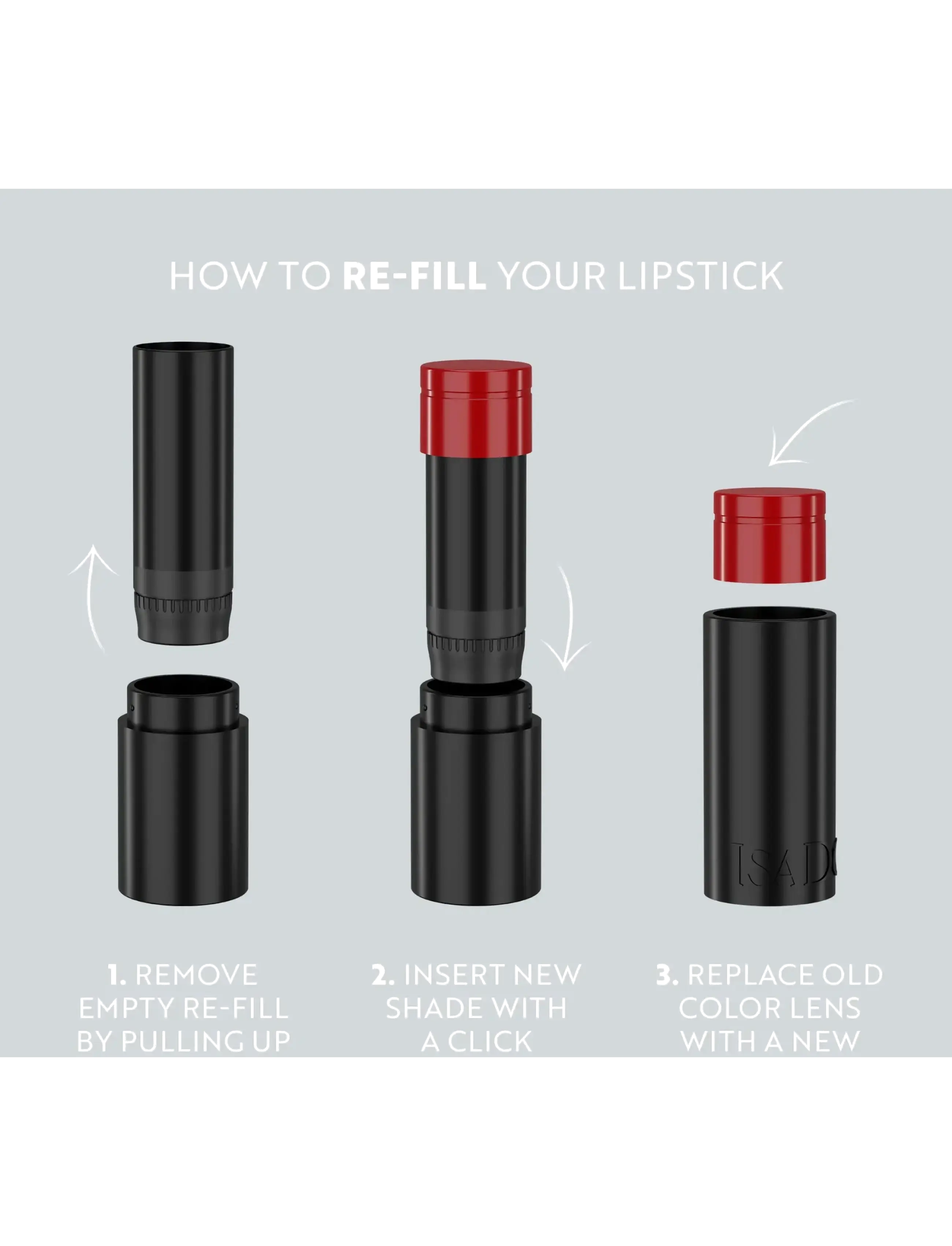 IsaDora - IsaDora Perfect Moisture Lipstick Refill 021 Burnished Pink - bliv klar til date night - burnished pink - 3