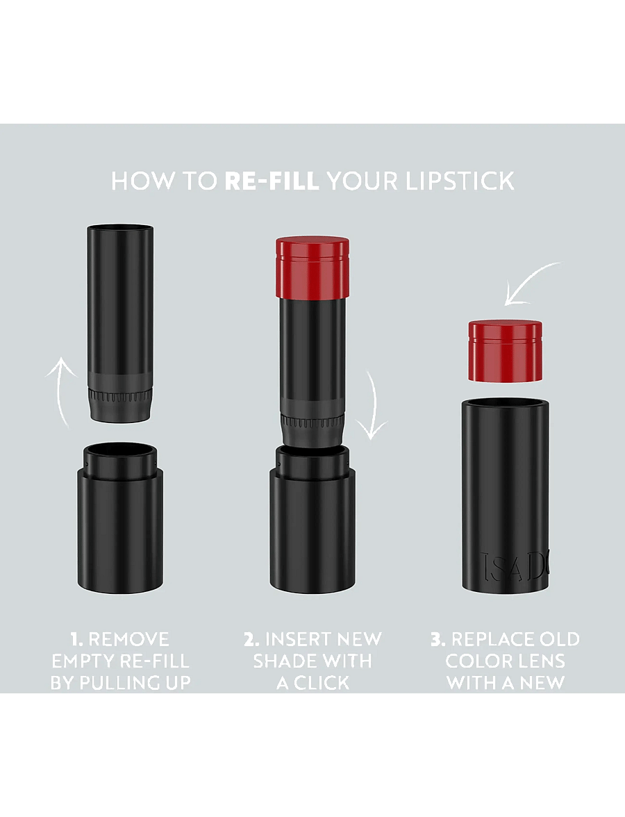 IsaDora - Perfect Moisture Lipstick Refill - date night ready - burnished pink - 3