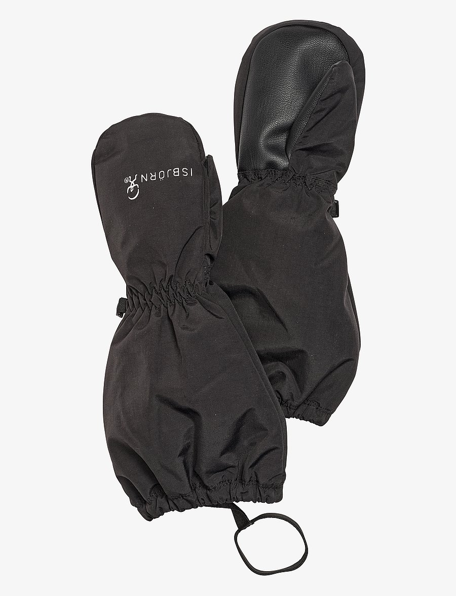 ISBJÖRN of Sweden - SLUSH Shell Mitten Kids Black 5-6yr - gants - black - 0