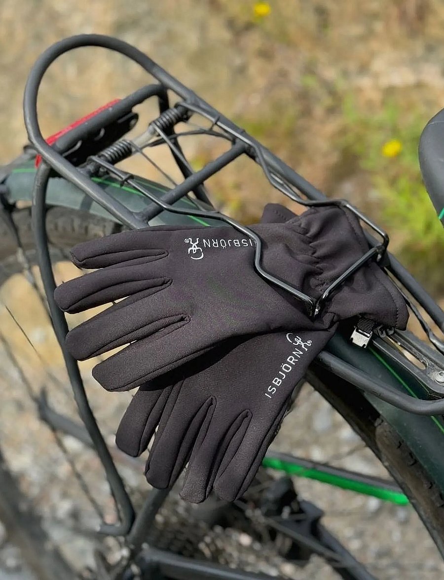 ISBJÖRN of Sweden - TRAIL Softshell finger Glove Black 11-18yr - black - 0