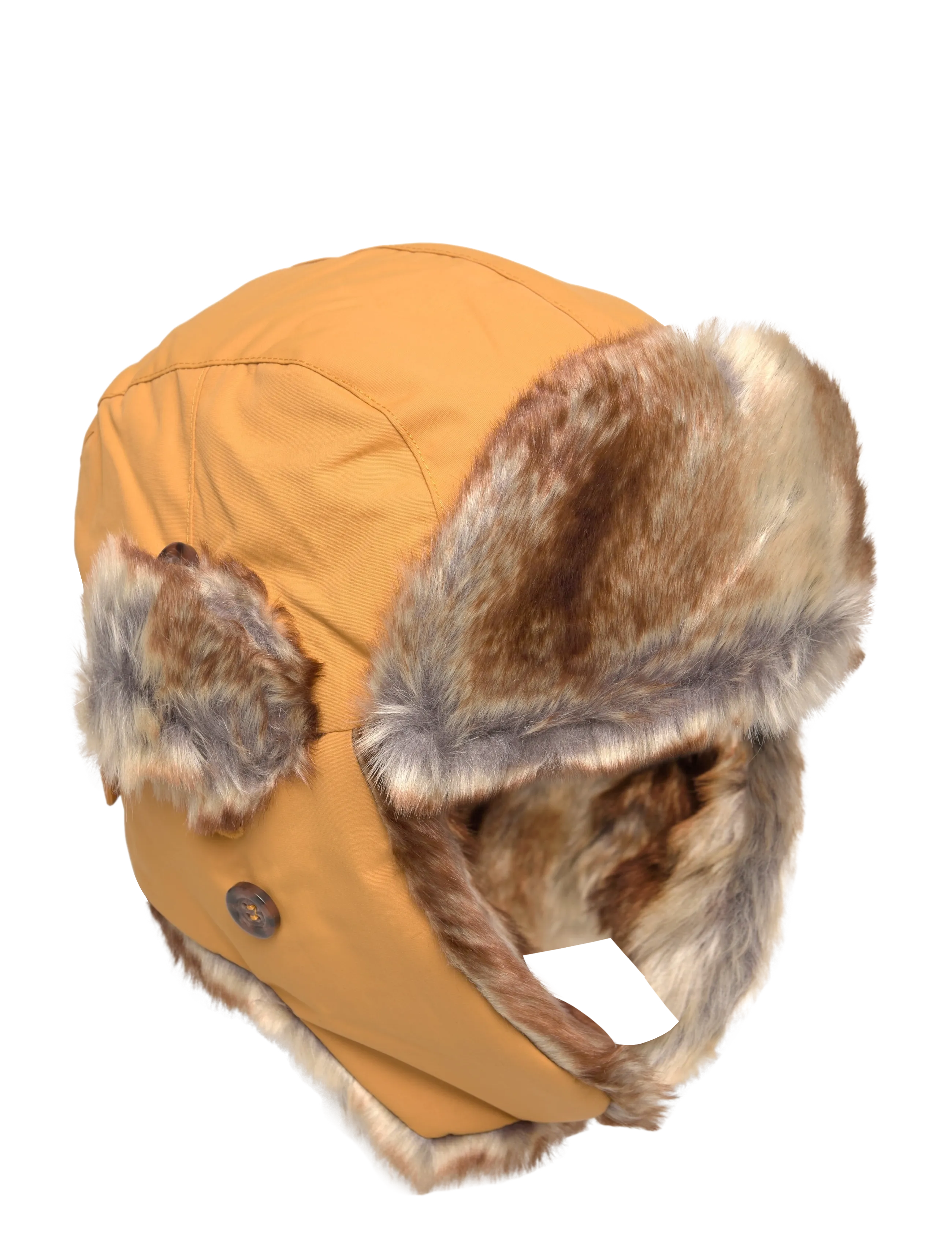 ISBJÖRN of Sweden Squirrel Winter Cap, Børn, Trapper Vinterhue, Gul, Str: 44-46