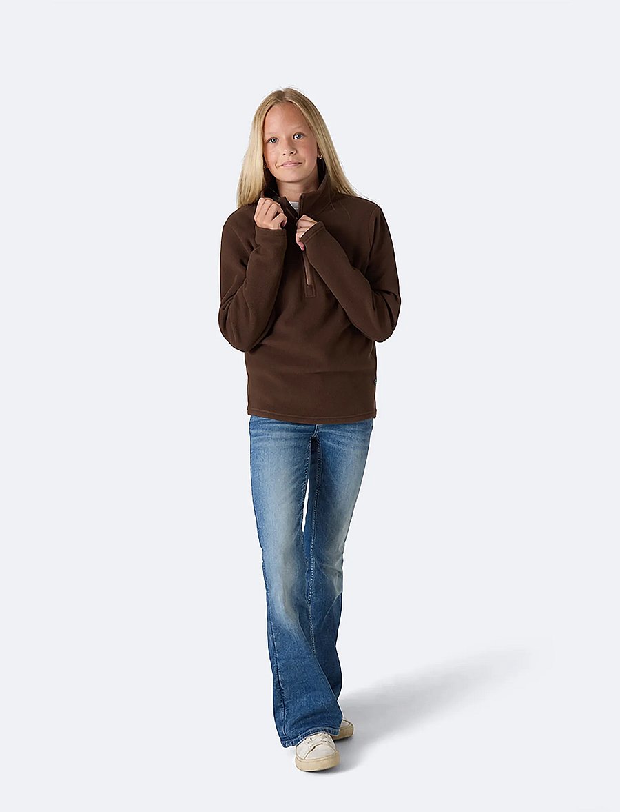 ISBJÖRN of Sweden - CLOUD Halfzip Fleece Kids & Teens - paksud joped - chocolate - 0