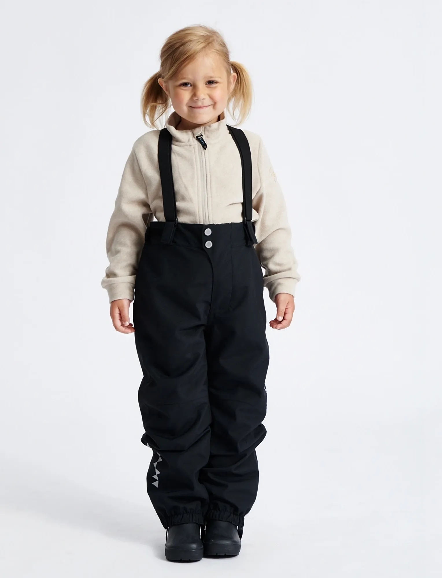 ISBJÖRN of Sweden Hurricane Hardshell Pant, Børn, Hardshell Skibukser Med Seler, Sort, Str: 110-116