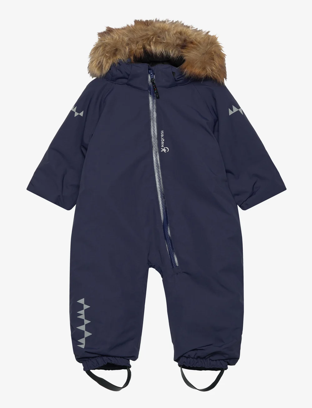 ISBJÖRN of Sweden - TODDLER padded Jumpsuit with fur - overtøj - navy - 0