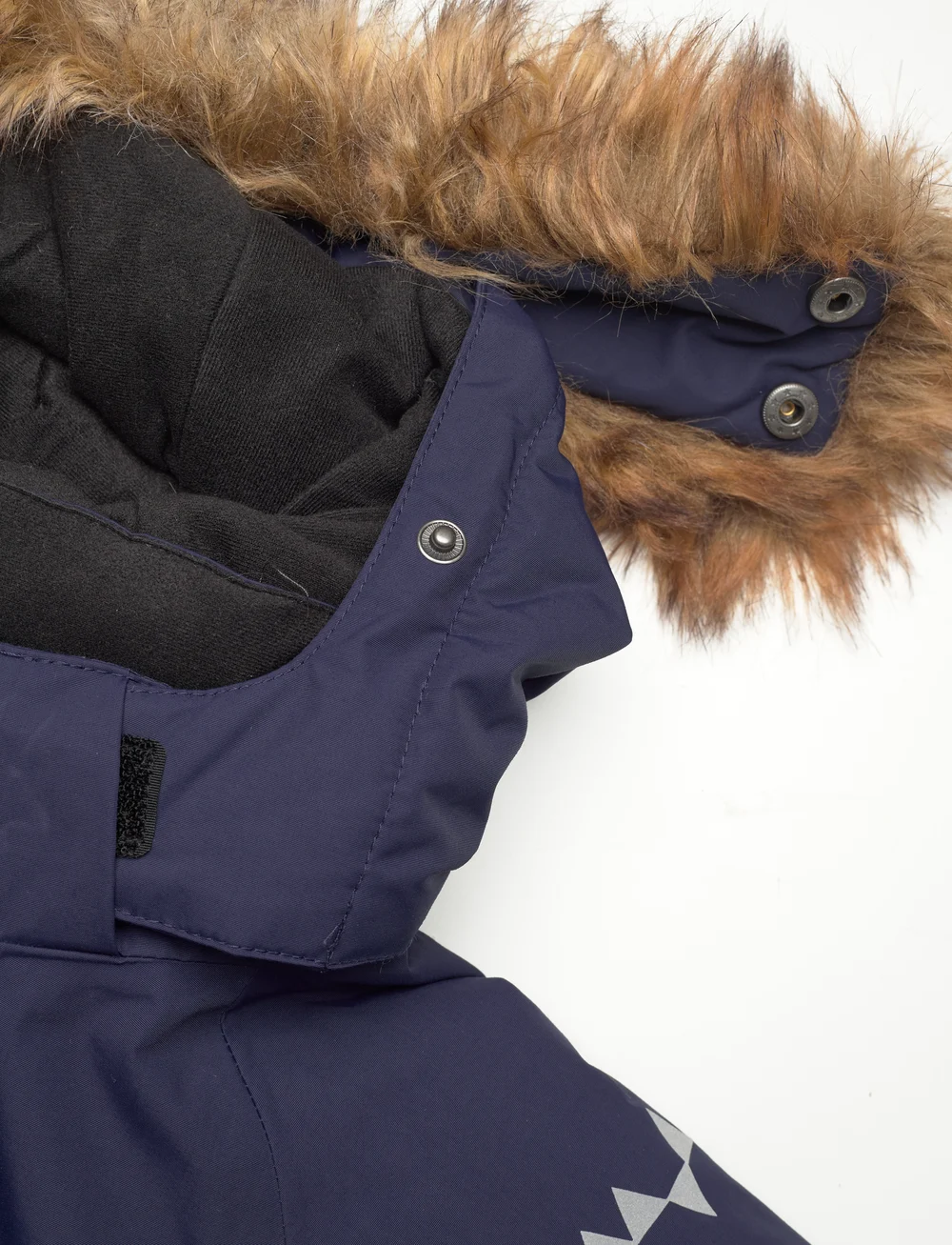 ISBJÖRN of Sweden - TODDLER padded Jumpsuit with fur - overtøj - navy - 3