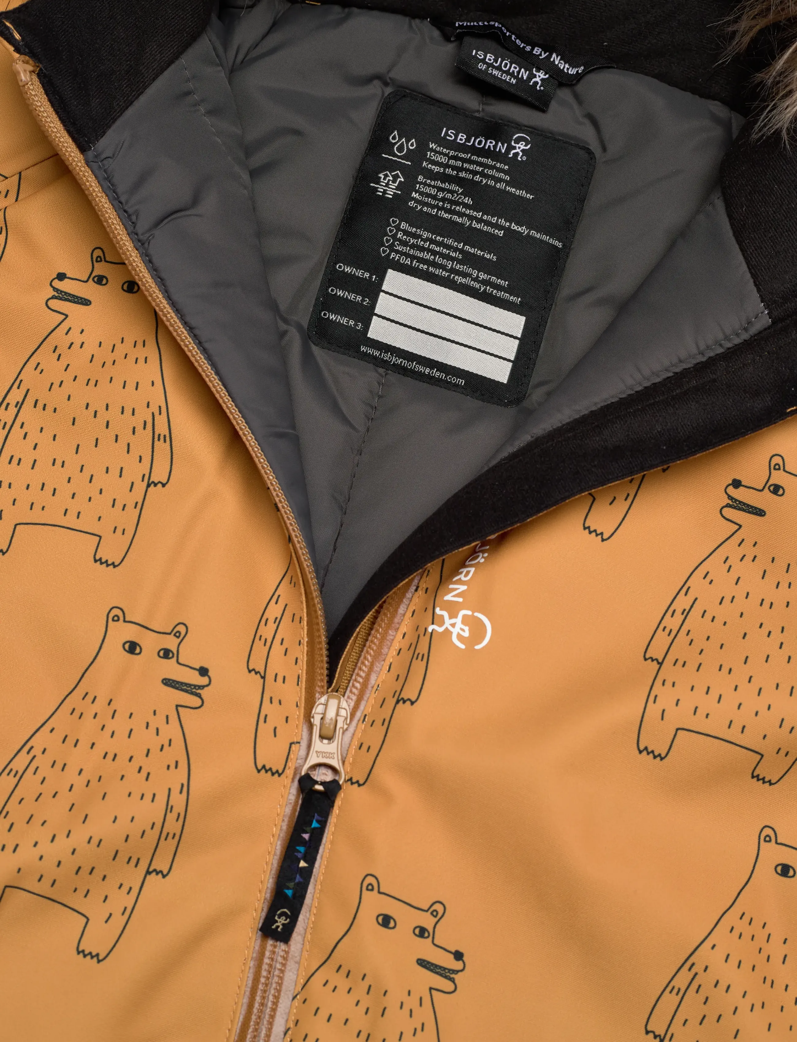 ISBJÖRN of Sweden - PUFFIN Winter Jumpsuit Toddler - overtøj - lion - 2