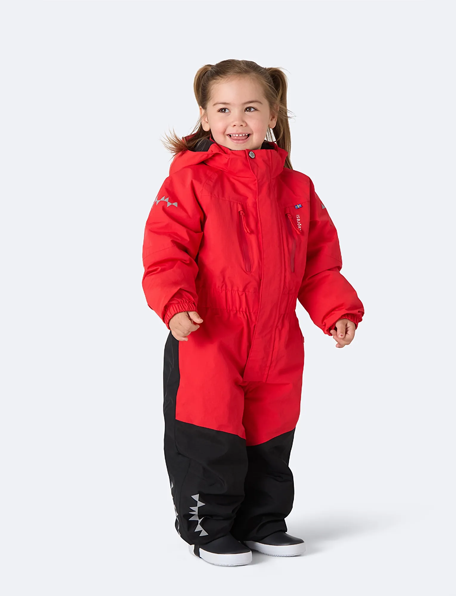 ISBJÖRN of Sweden Penguin Snowsuit Kids, 110 CL, Coveralls, Rot - Snow-ski Coveralls & Sets, Kinder