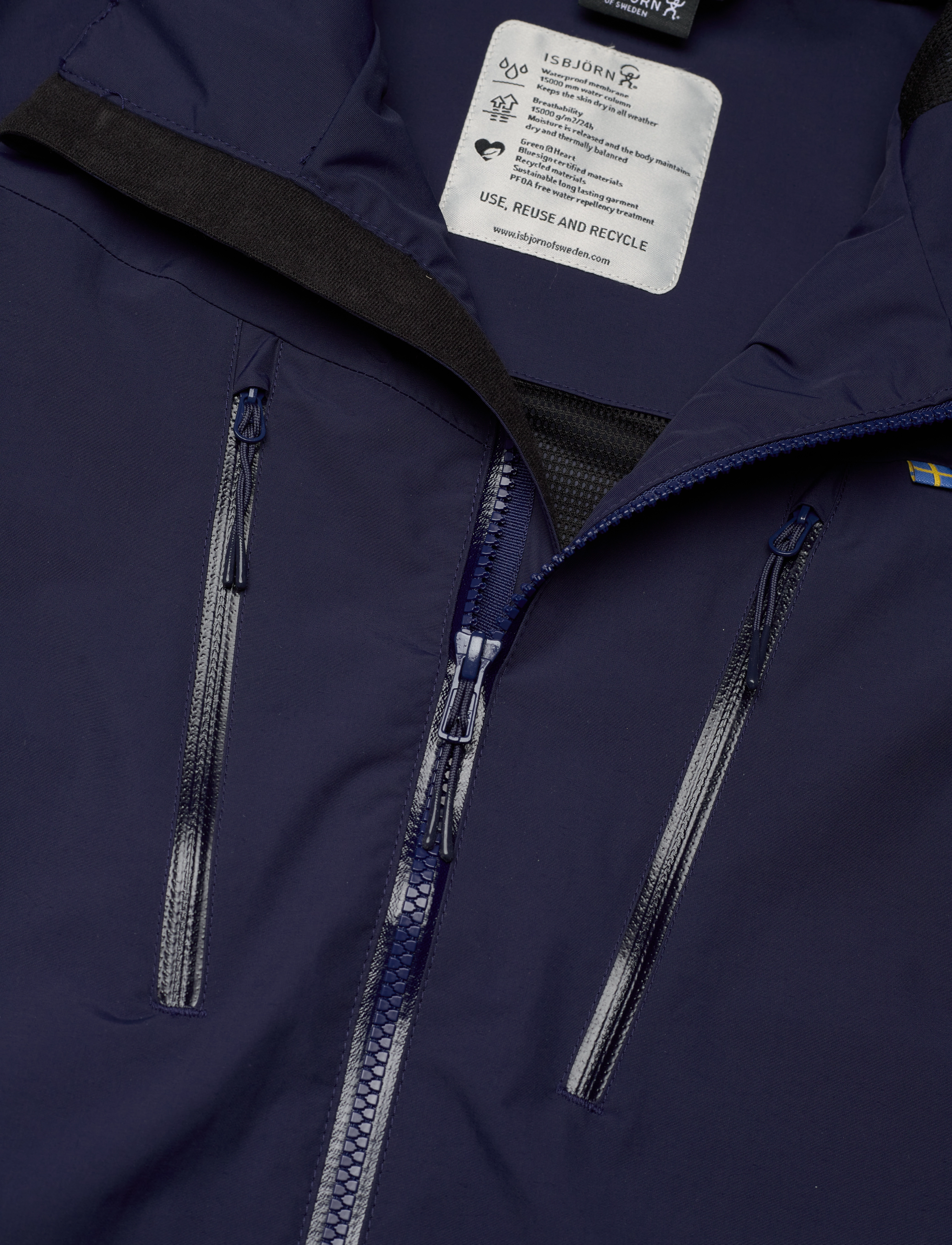 ISBJÖRN of Sweden - MONSUNE Hardshell Jacket Teens Navy 134/140 - shell- & regnjakker - navy - 4