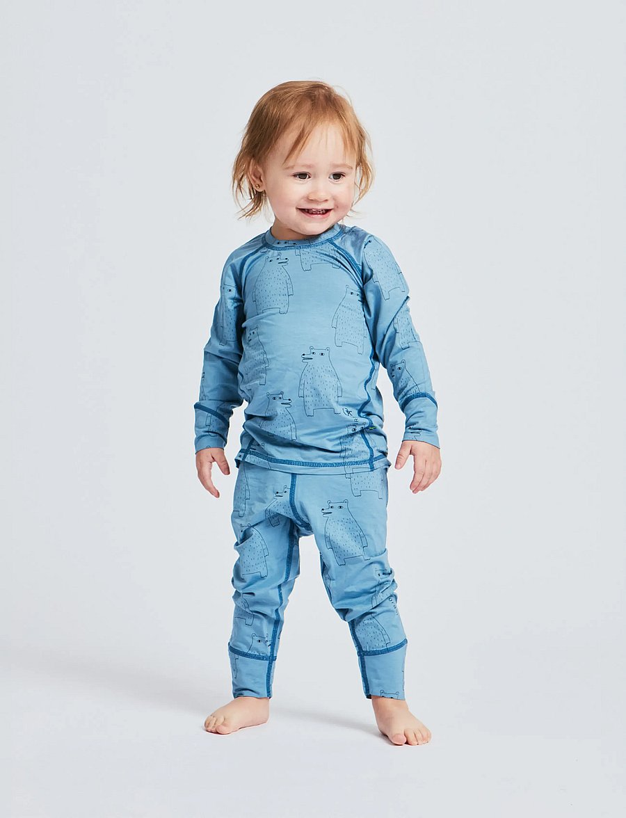 ISBJÖRN of Sweden - POLARBEAR SET Baselayer Kids - ensemble de sous-couche thermique - lagoon - 0