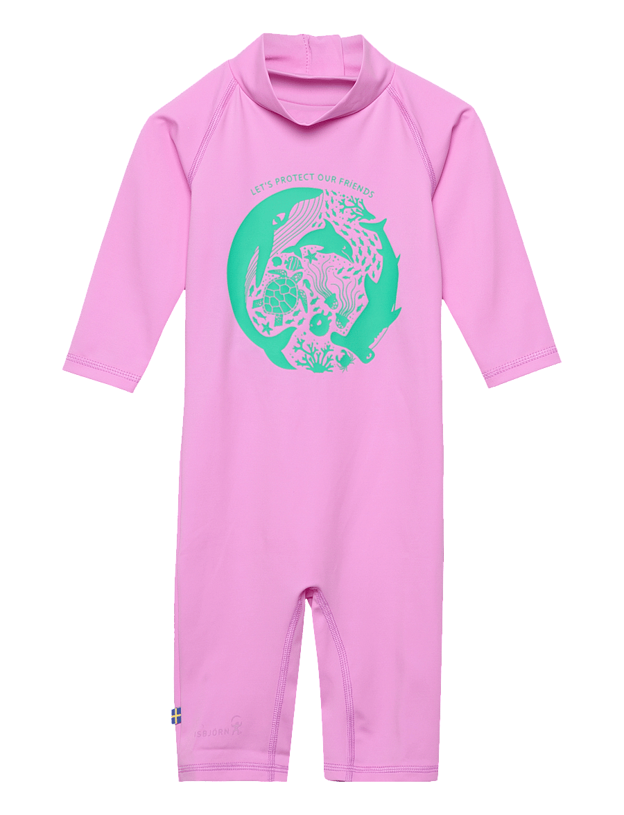 ISBJÖRN of Sweden - DOLPHINE Sun Jumpsuit Bubblegum 74/80 - bubblegum - 0