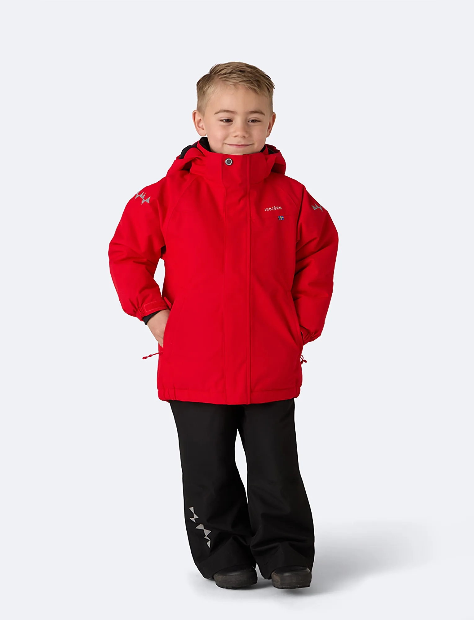 ISBJÖRN of Sweden Snowman Padded Set, 110 CL, Red, Sneskibeklædning > Sneskibukser, Børn
