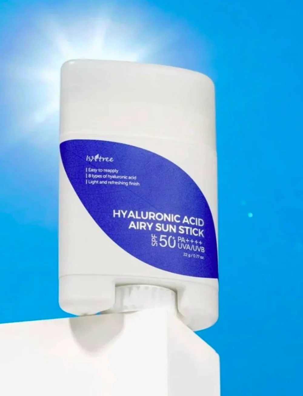 Isntree - Hyaluronic Acid Airy Sun Stick SPF50+ - för ansiktet - clear - 1