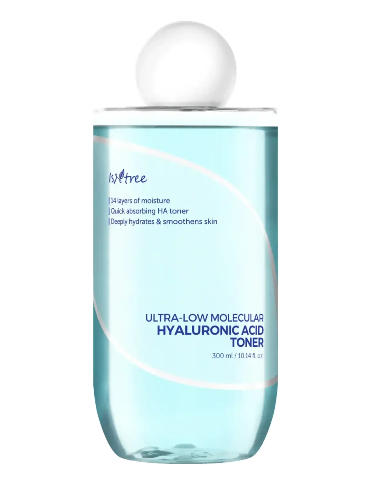 Isntree Ultra Low Molecular Hyaluronic Acid Toner, Hydrating Toner, Nude, Str: 300 ML