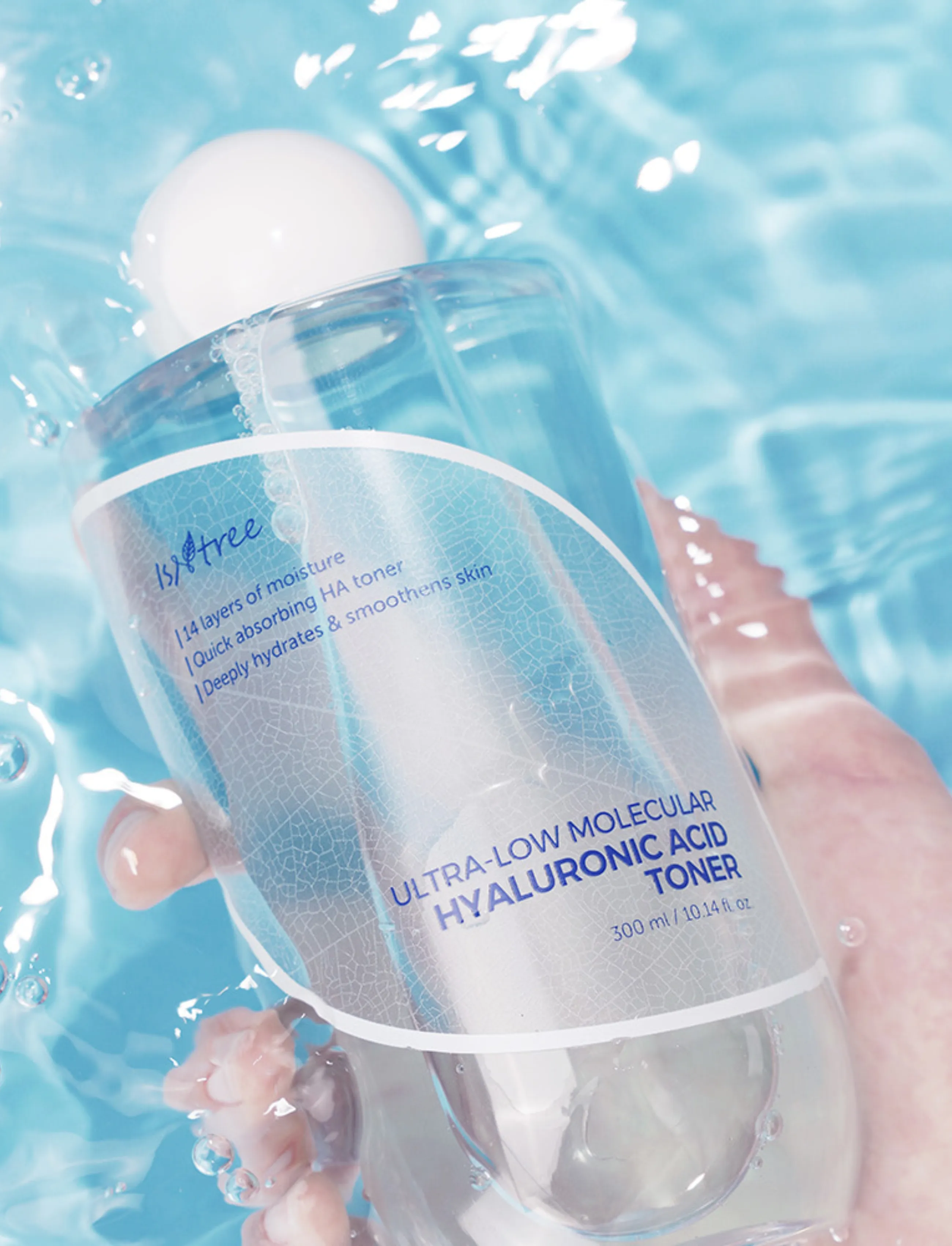 Isntree Ultra Low Molecular Hyaluronic Acid Toner, 300 ml, Nude, Tonere > Hydrerende Tonere, Dame