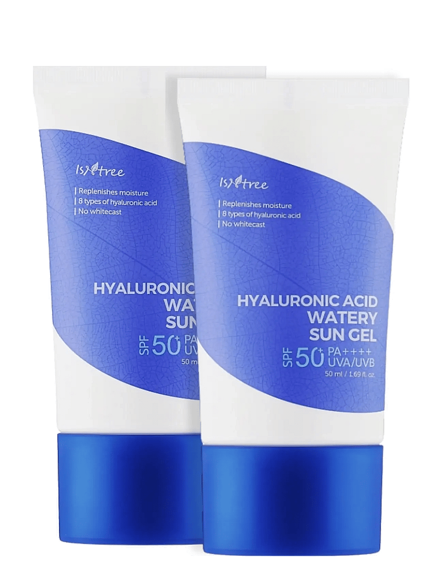 Isntree - Hyaluronic Acid Watery Sun Gel SPF50 2EA - clear - 1