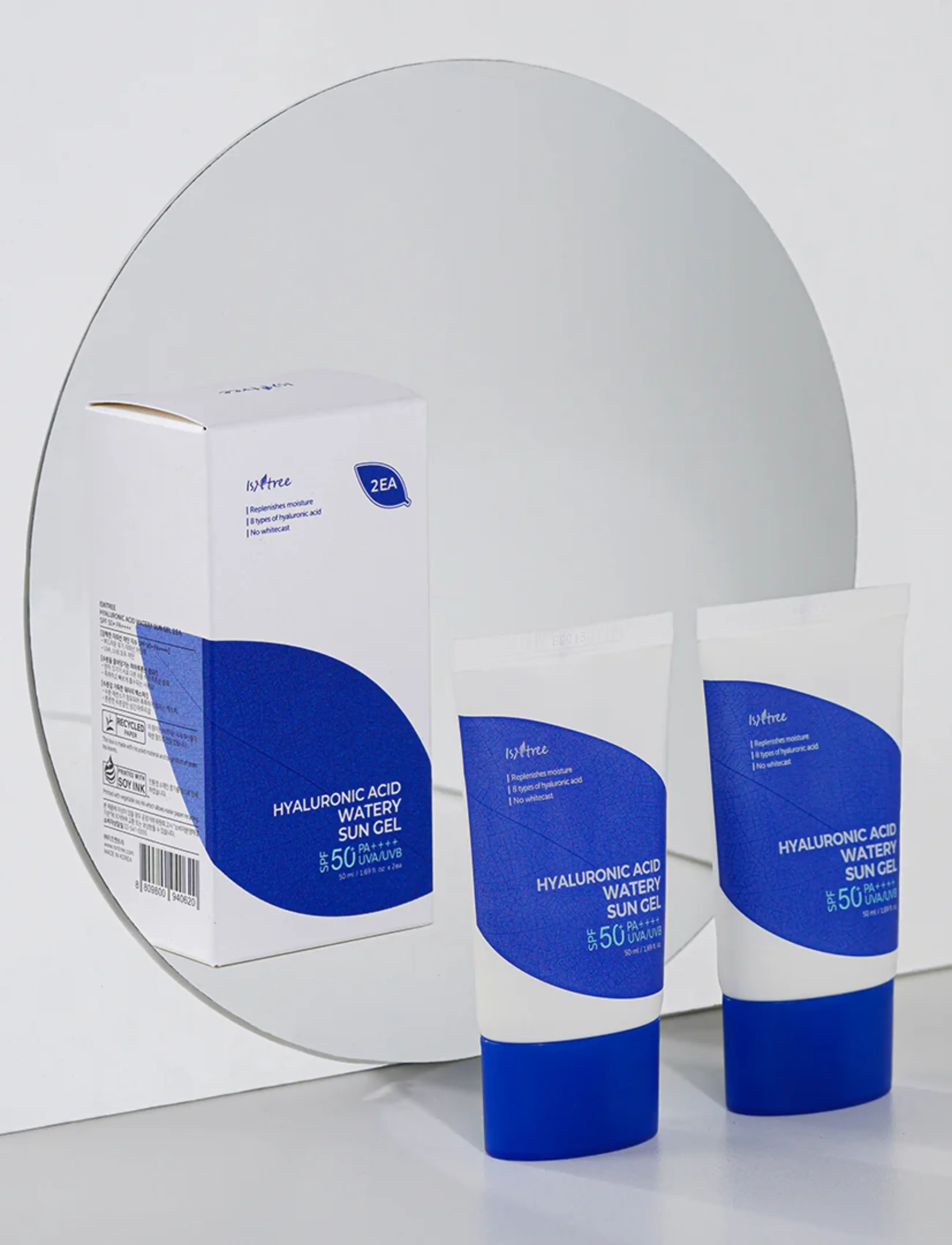 Isntree - Hyaluronic Acid Watery Sun Gel SPF50 2EA - clear - 2