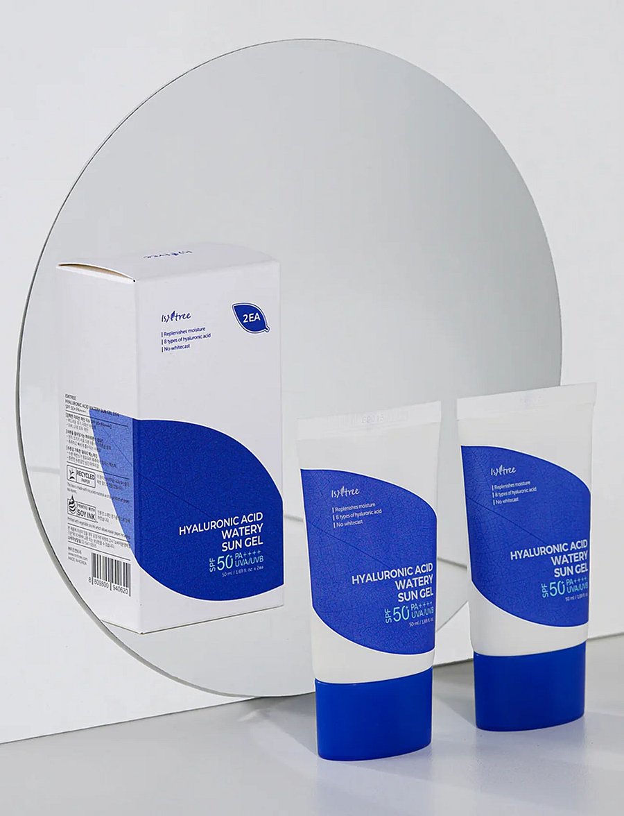 Isntree - Hyaluronic Acid Watery Sun Gel SPF50 2EA - clear - 2
