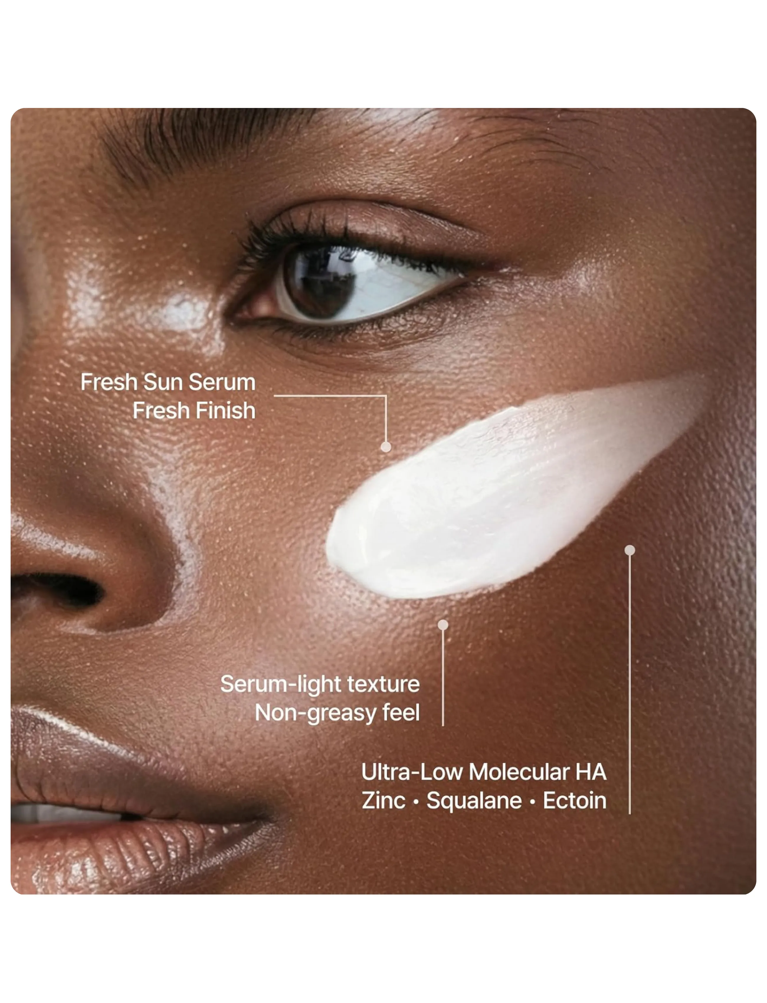 Isntree - Hyaluronic Acid Fresh Sun Serum SPF 50+ PA++++ - til ansigtet - clear - 4
