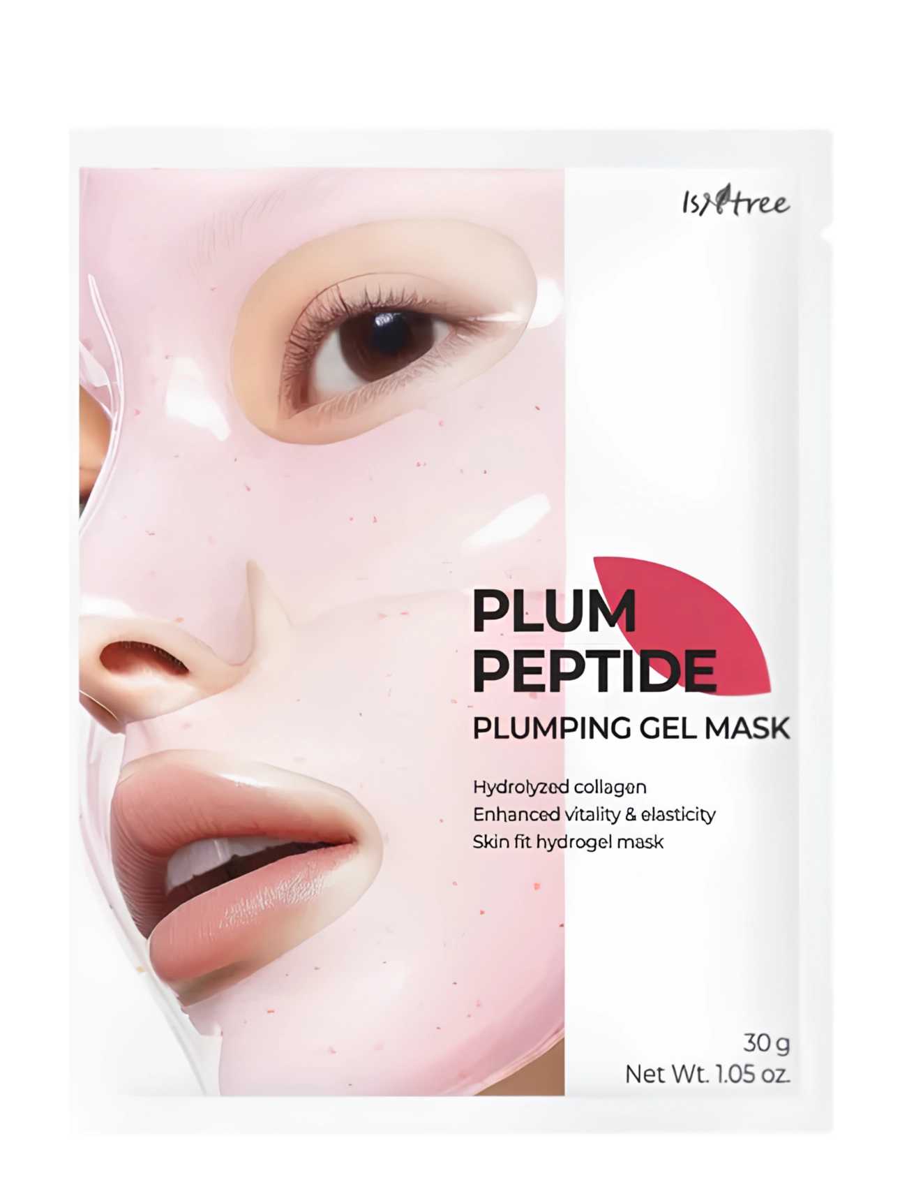 Isntree Plum Peptide Plumping Gel Mask, Sheetmaske, Nude, Str: 1 EA