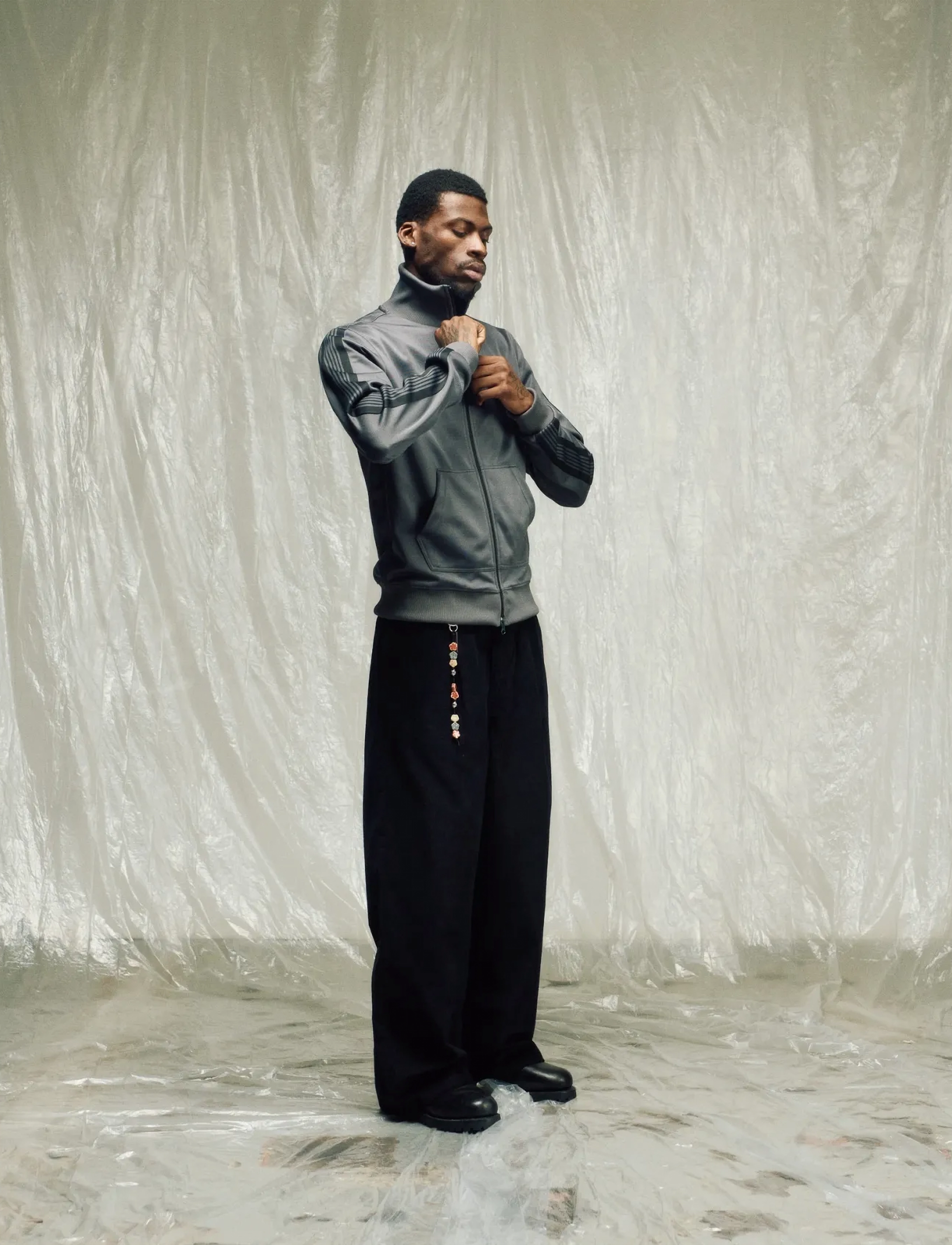 Isnurh - Isnurh Basement Track Jacket - sweatshirts - grey - 2