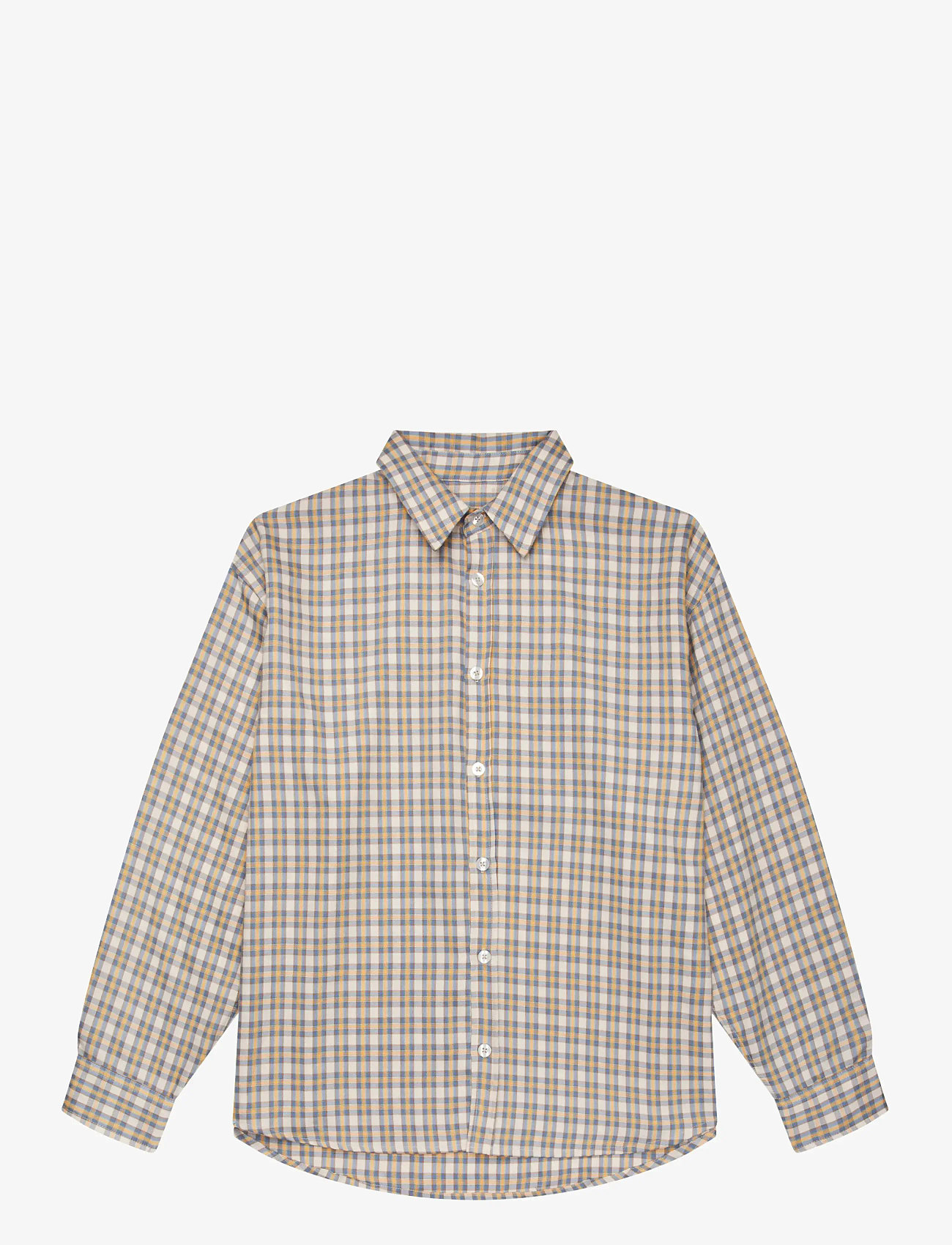 Isnurh - Basement relax Shirt Green Check - rutiga skjortor - yellow - 1