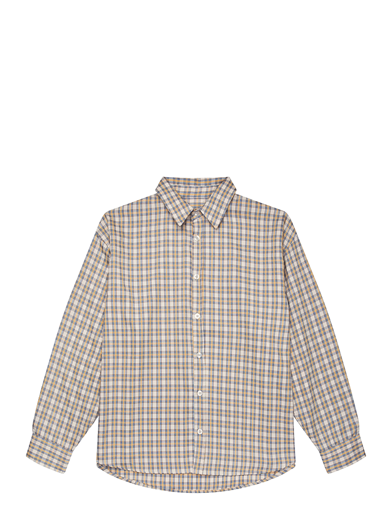 Isnurh - Basement relax Shirt Yellow Check - rutiga skjortor - yellow - 1