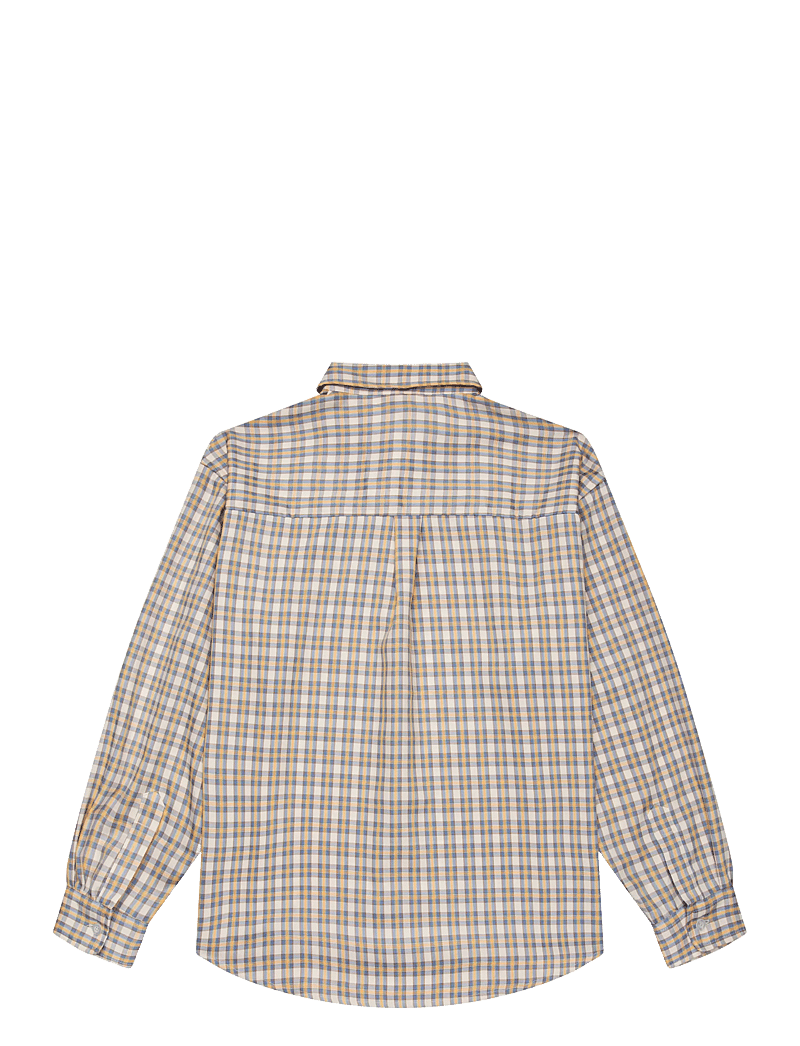 Isnurh - Basement relax Shirt Yellow Check - rutiga skjortor - yellow - 2