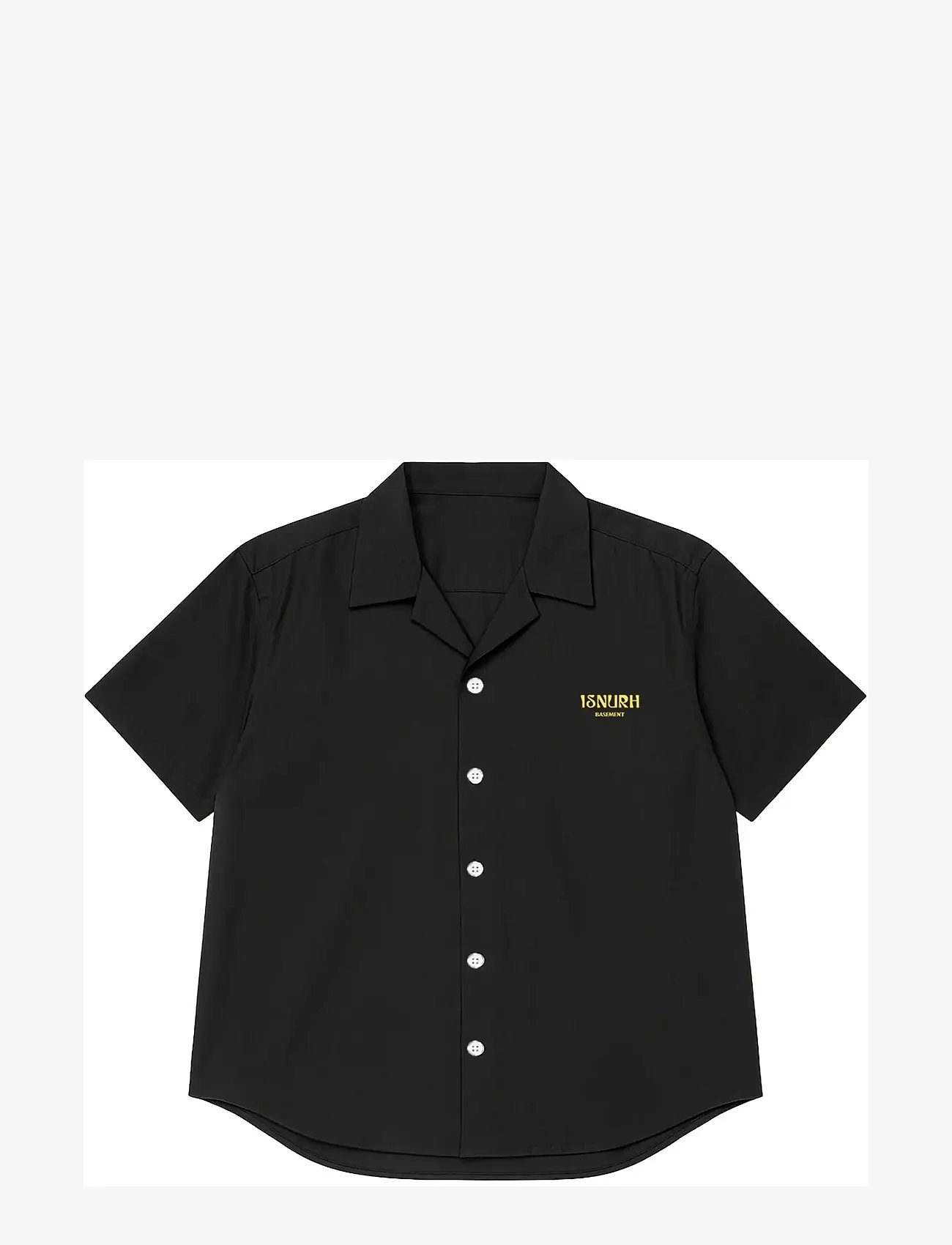 Isnurh - Isnurh Basement Relax Short sleeve shirt - kortærmede skjorter - black - 1